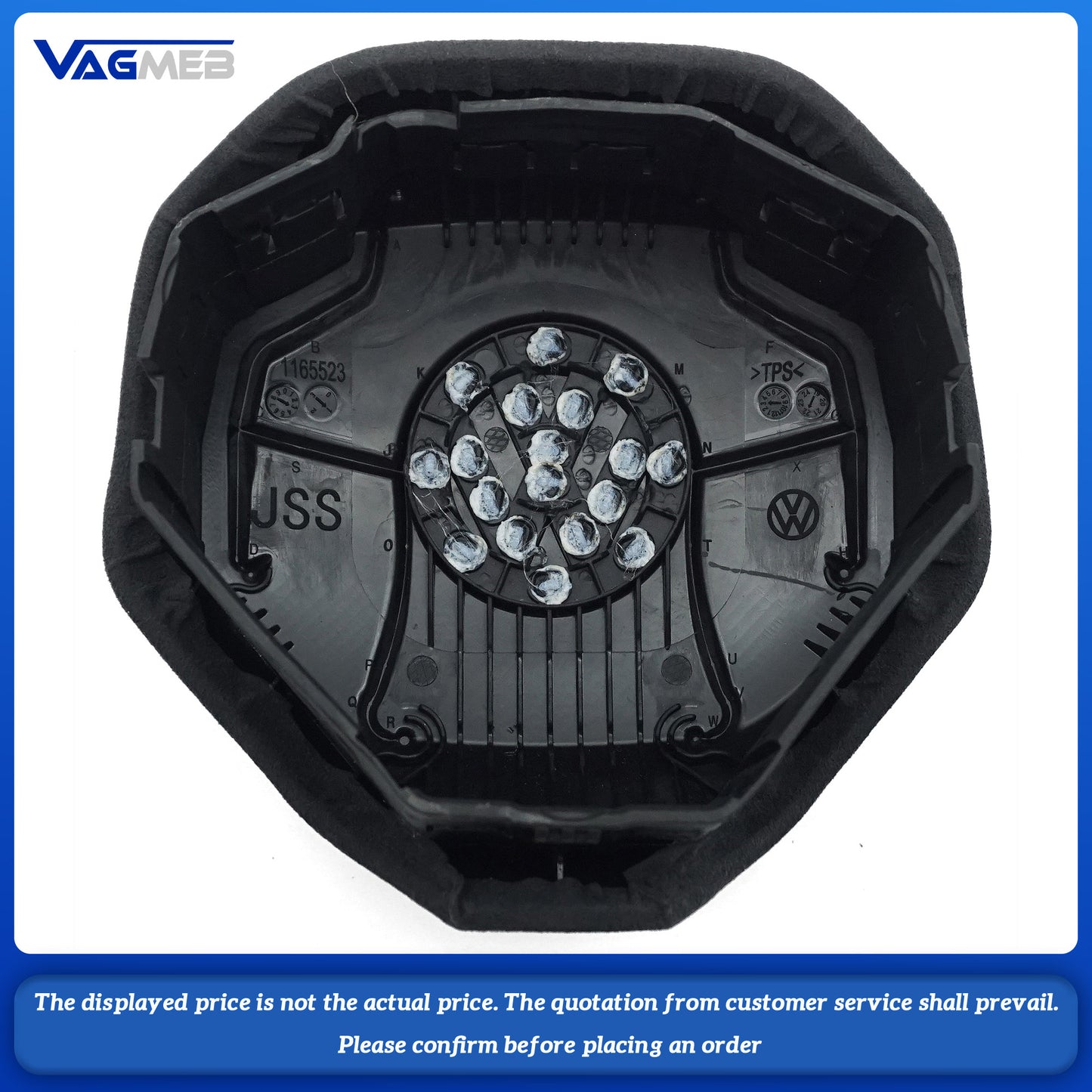 Steering wheel airbag cover multifunction steering wheel For VW Golf MK8 Patented blue thread