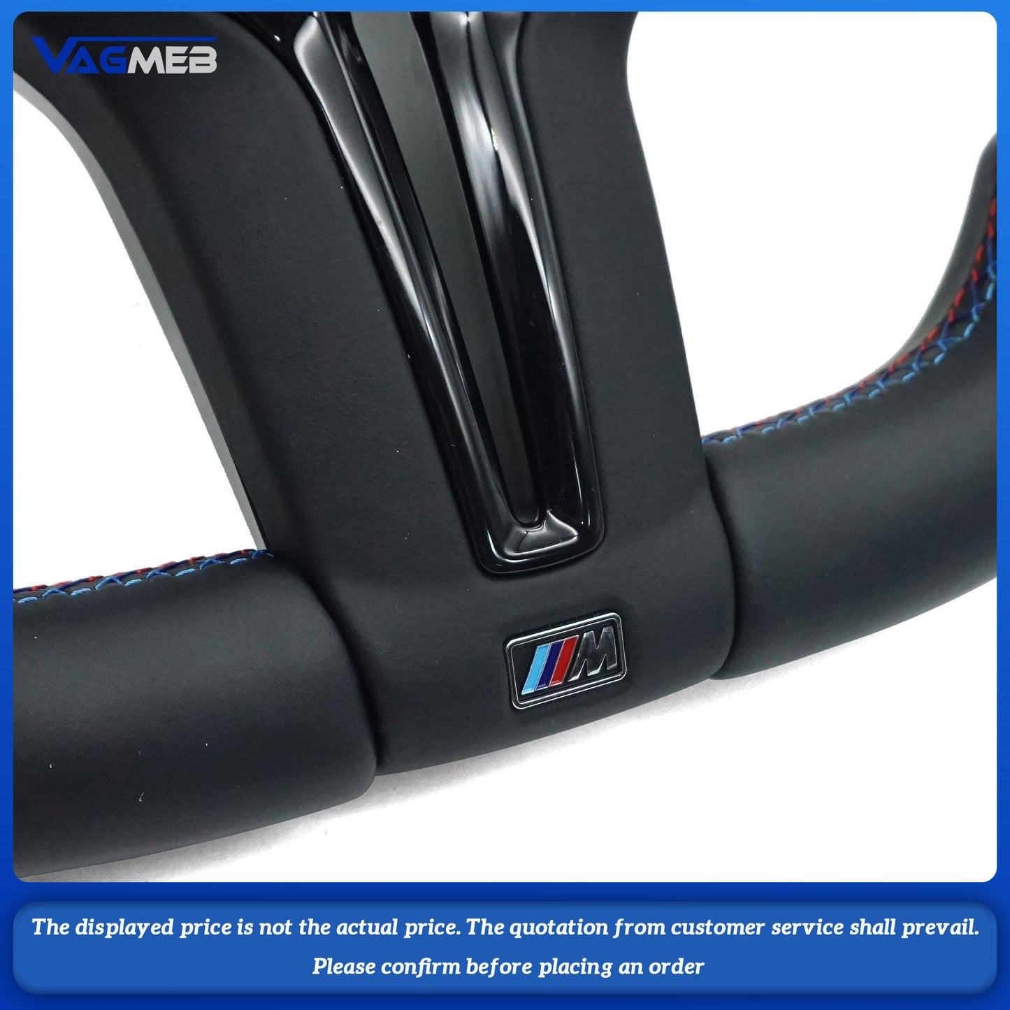 Leather material sports car steering wheel M LOGO For BMW F20 F07 F01 E46 E60 E90 M3 M4 M5 M630 F31 F32 F10,Car Accessories