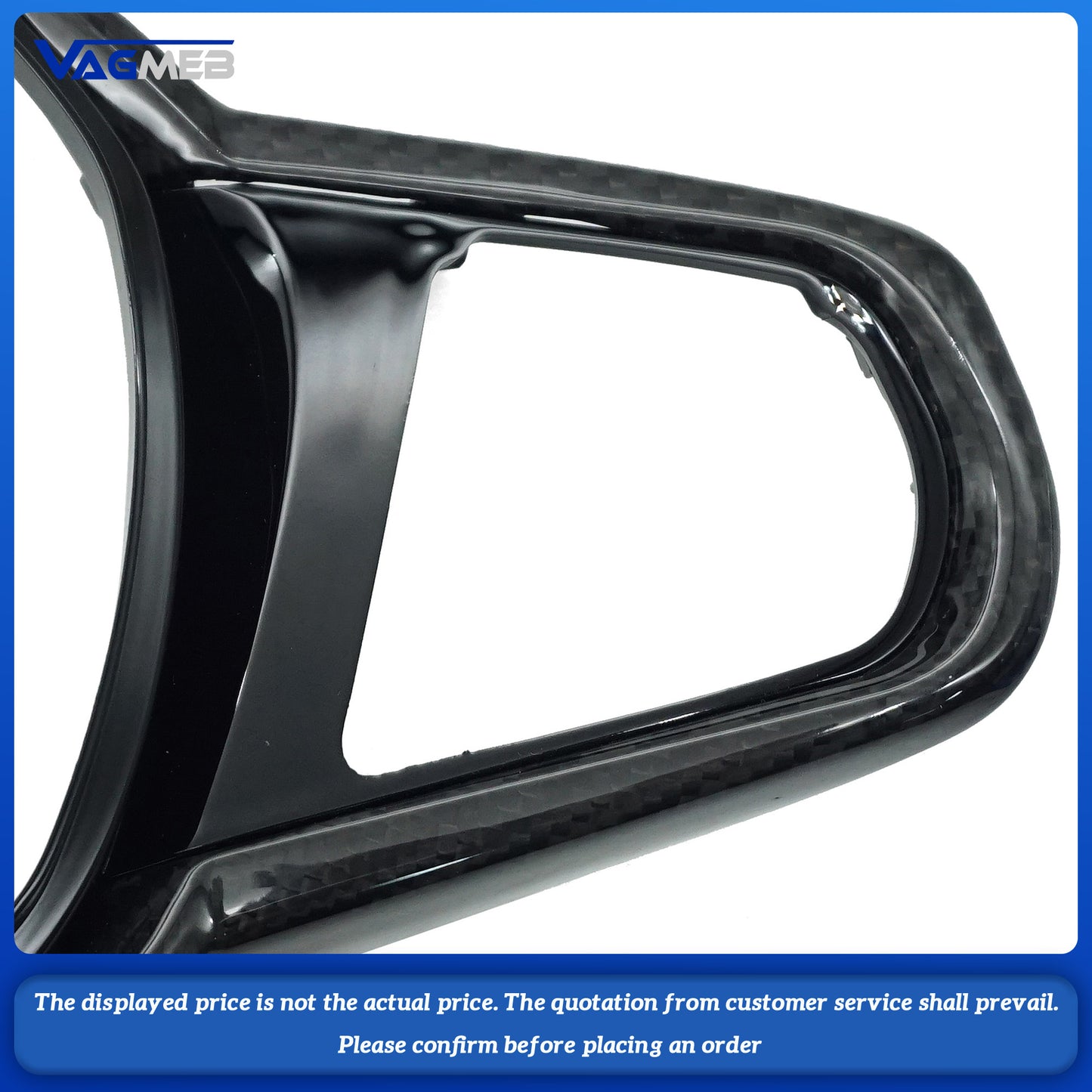 For BMW CS steering wheel matte carbon fiber button frame with M1M2 holes