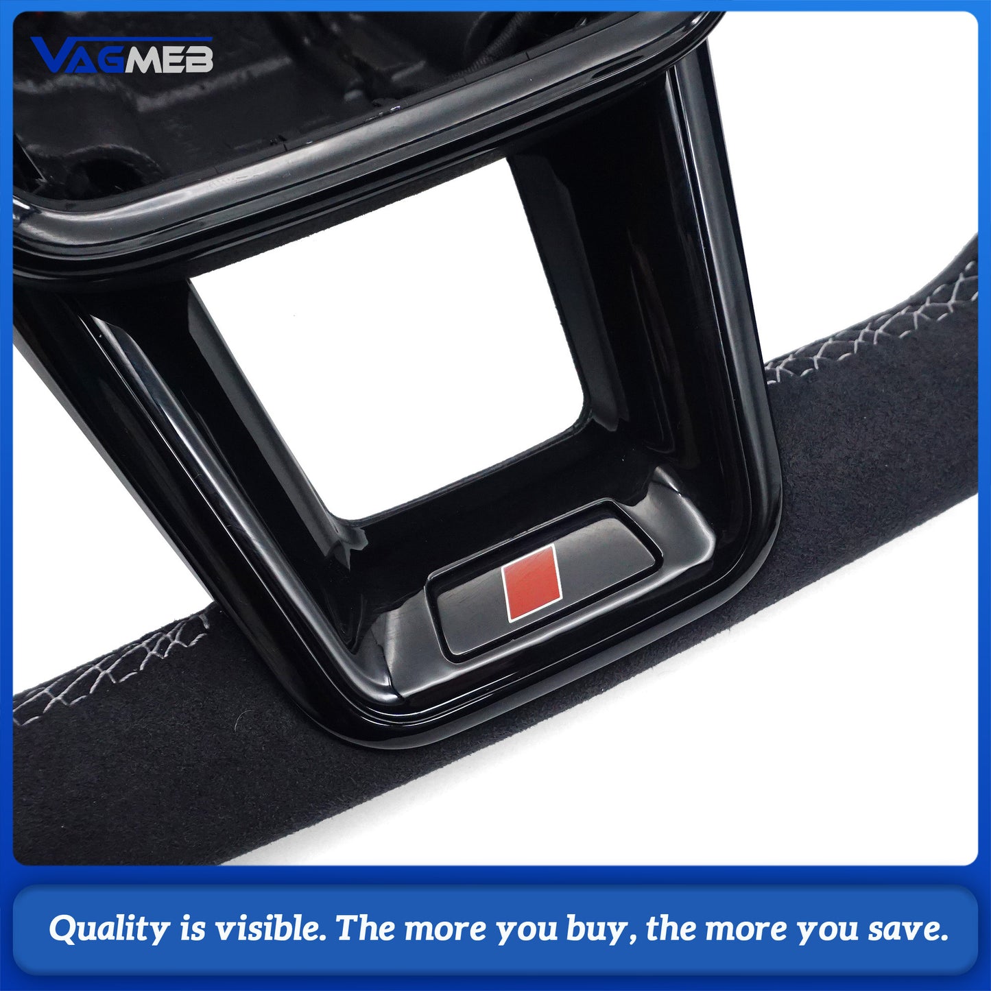 Heated steering wheel For Audi A6 C8 gray stitching multifunctional steering wheel, Car Accessories