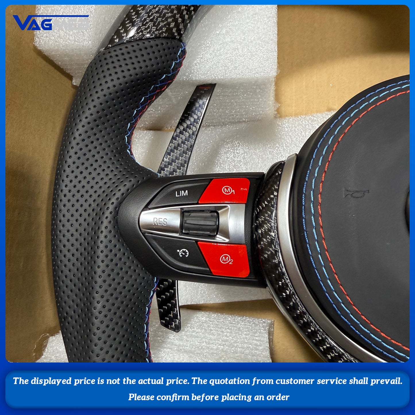 Carbon Fiber Steering Wheel For BMWM2 M3 M4 M5 M6 X5M X6M F80 F30 F10 LED Car Steering Wheel