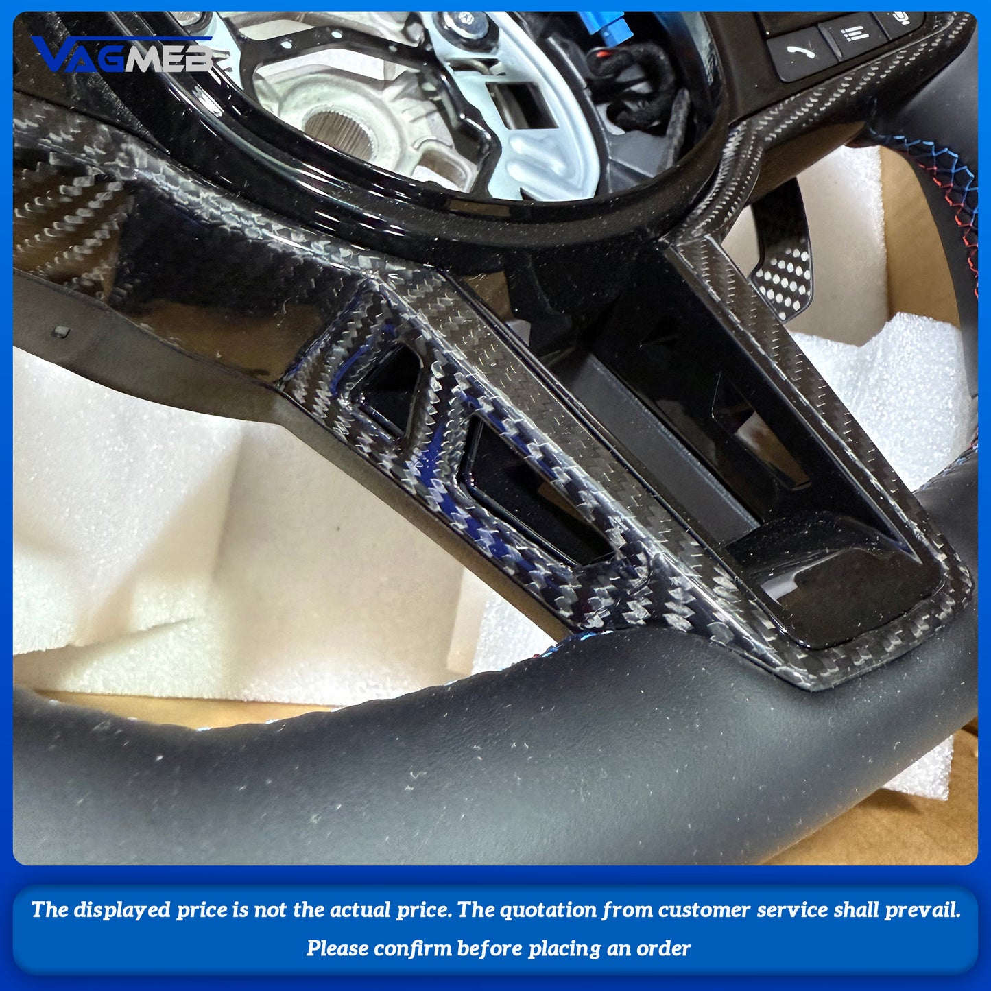 Sports Steering Wheel CS Nappa Leather For BMW 3 4 5 Series G20 G23 G26 G30 G32 G80 G82 G87 F90 G05 G06 G29 G42 Car Accessories