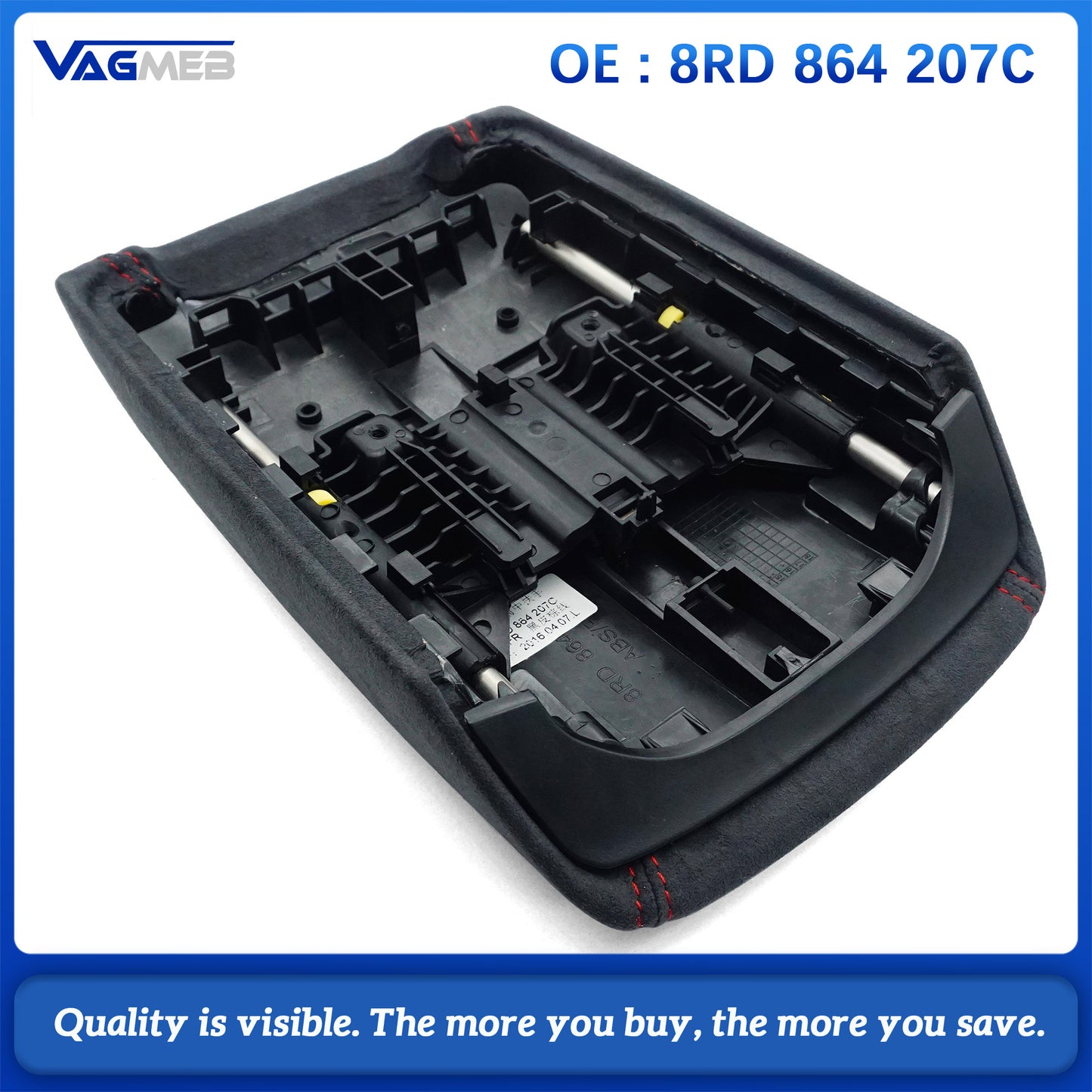 Car Interior Console Armrest Storage Box Panel Cover For Audi Q5 Trim Made of Alcantara 8RD 864 207 C