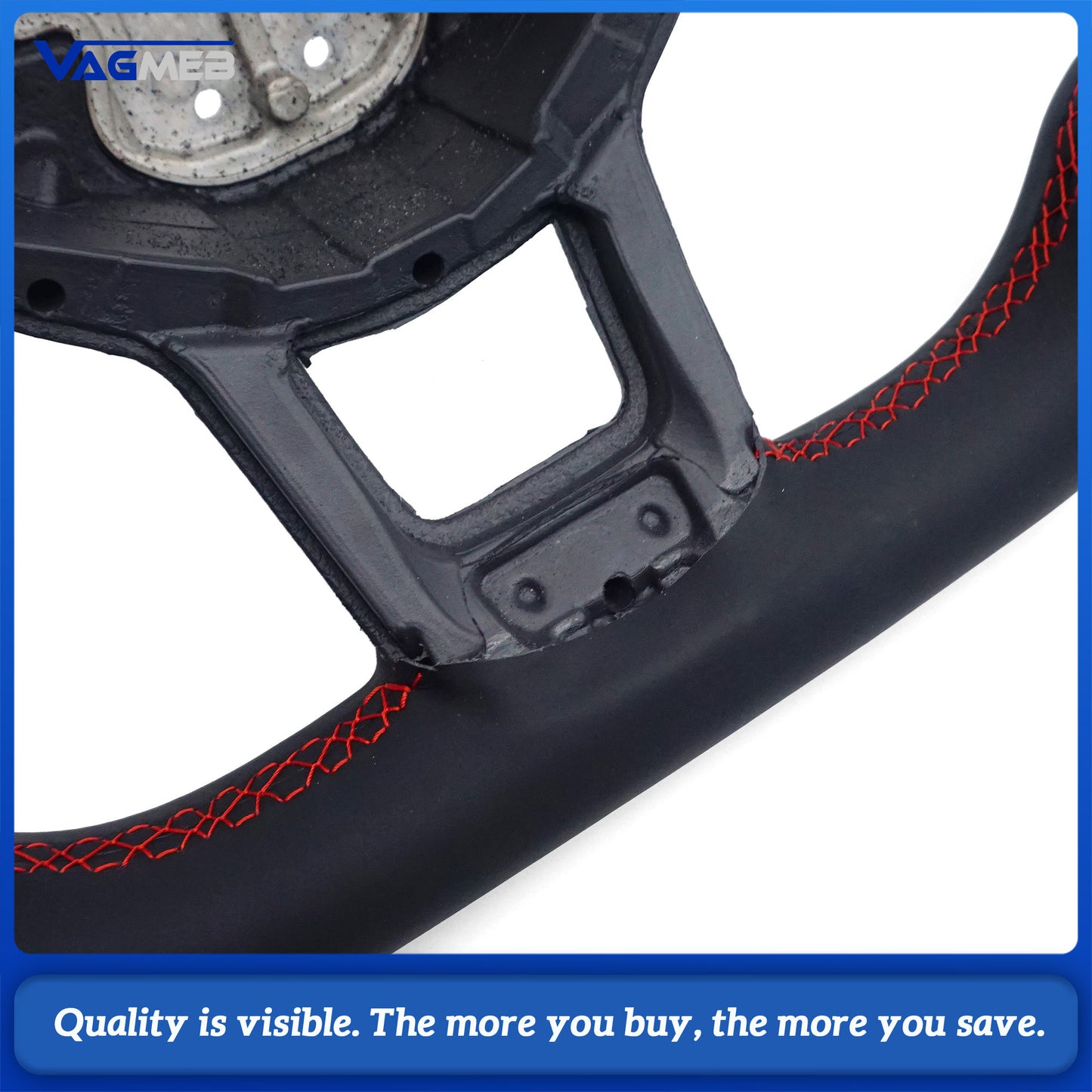 Leather Interior Sport Style Steering Wheel Modification For VW Tiguan Golf 7 7.5 GTI GTE GLI 2013-2019 Car Accessories