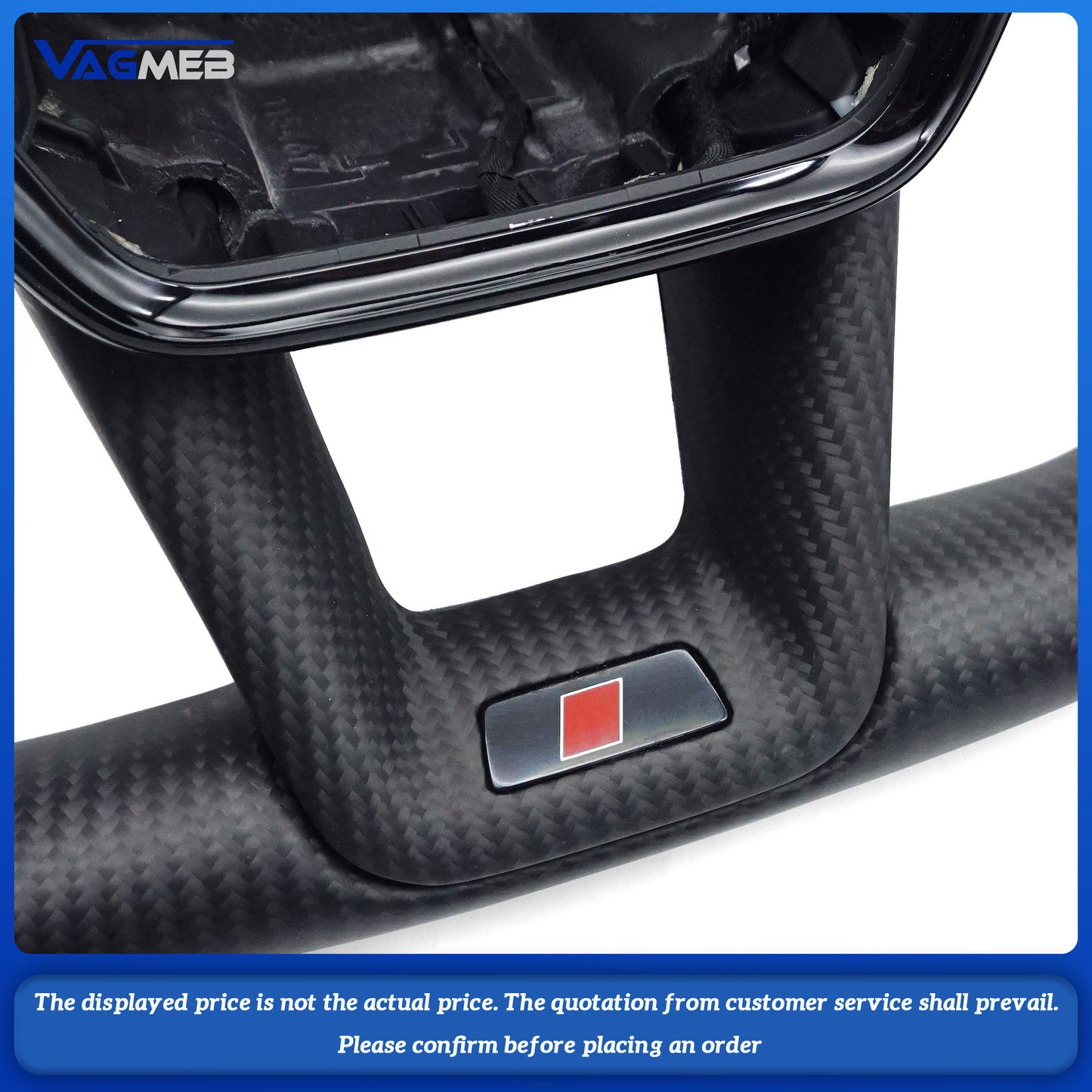 Matte carbon fiber black stitching sports flat bottomed steering wheel with heating belt paddles For Audi A6 C8