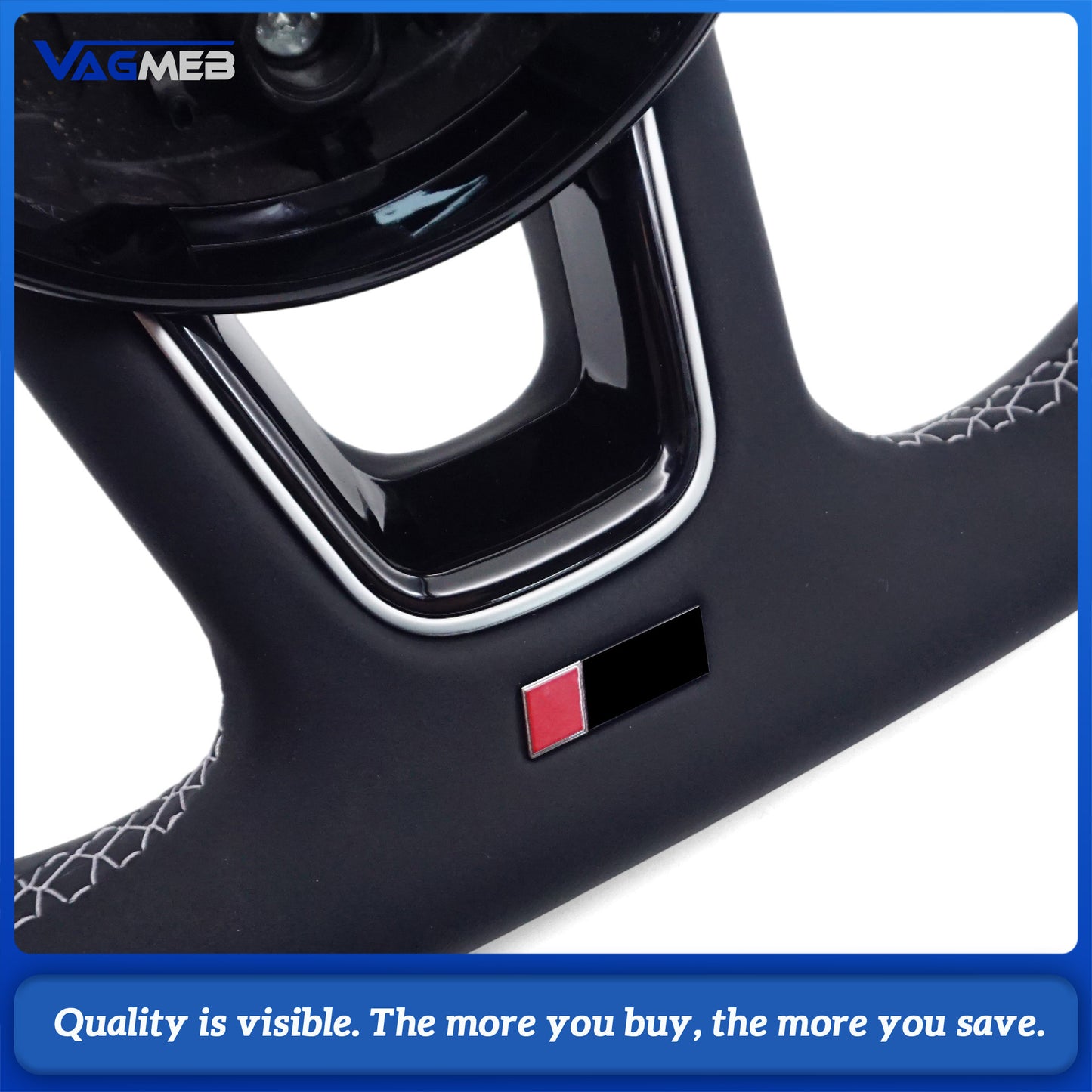 Heated steering wheel suitable for Audi A4 B9 S3 RS4 RS5 A3 A5 S3 S4 S5 2017-2024 leather flat bottomed steering wheel