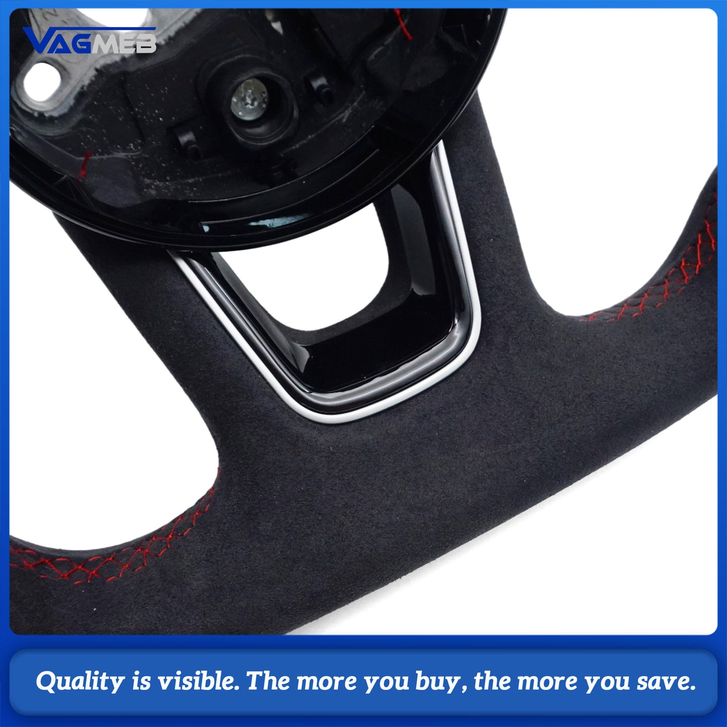 Sports style car steering wheel suitable for A4 S4 B9 A3 S3 8V RS4 RS5 A5 S5 leather steering wheel car accessories