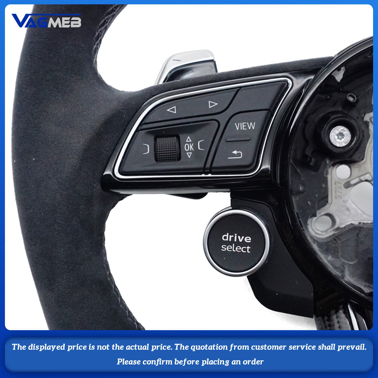 Upgrade Carbon Fiber Leather For Audi A1 A2 A3 A4 A5 A6 A7 S3 RS3 S4 RS4 S5 RS5 S6 RS6 TT TTRS R8 Customized Steering Wheel