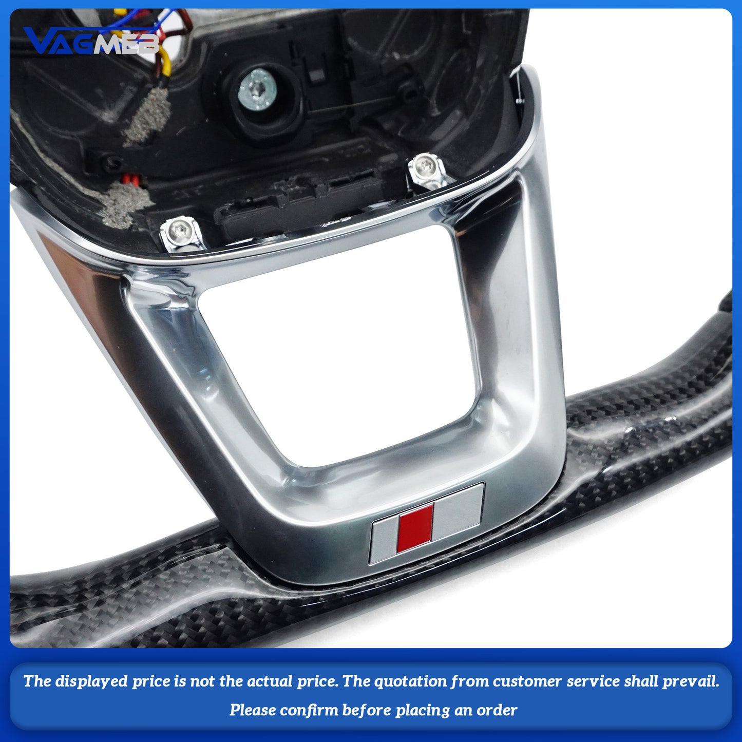 Carbon Fiber Half Perforated Leather Steering Wheel For Audi Q5 FY