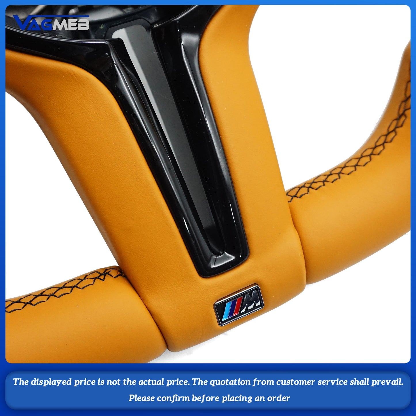 For BMW part fit M1  M2  M3  M4  M5 F10 F20 F30 E93 Brown colour style steering wheel