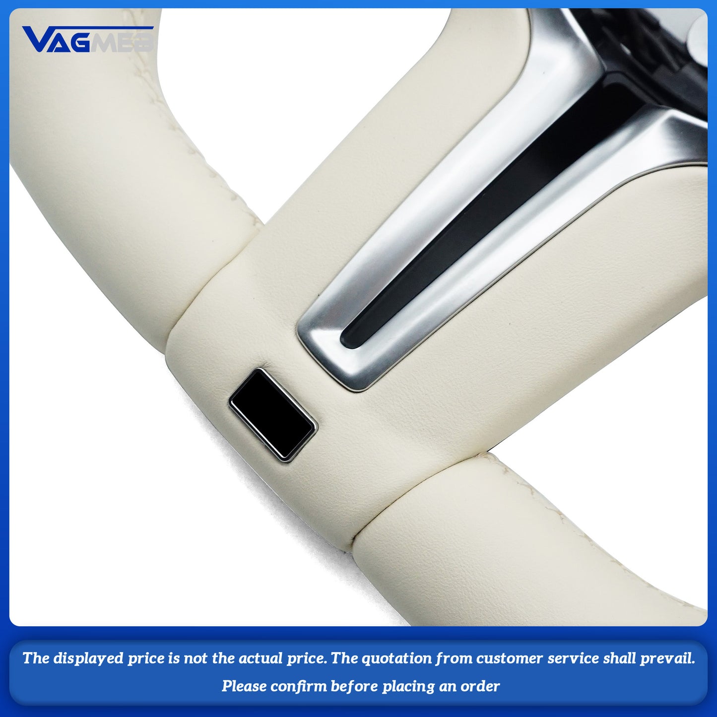 Beige Sports Steering Wheel Fit For BMW F30 F32 F10 F20 F22 F07 F01 E46 E90 M3 M4 M5 M7 3 Series 5 Series Car Accessories