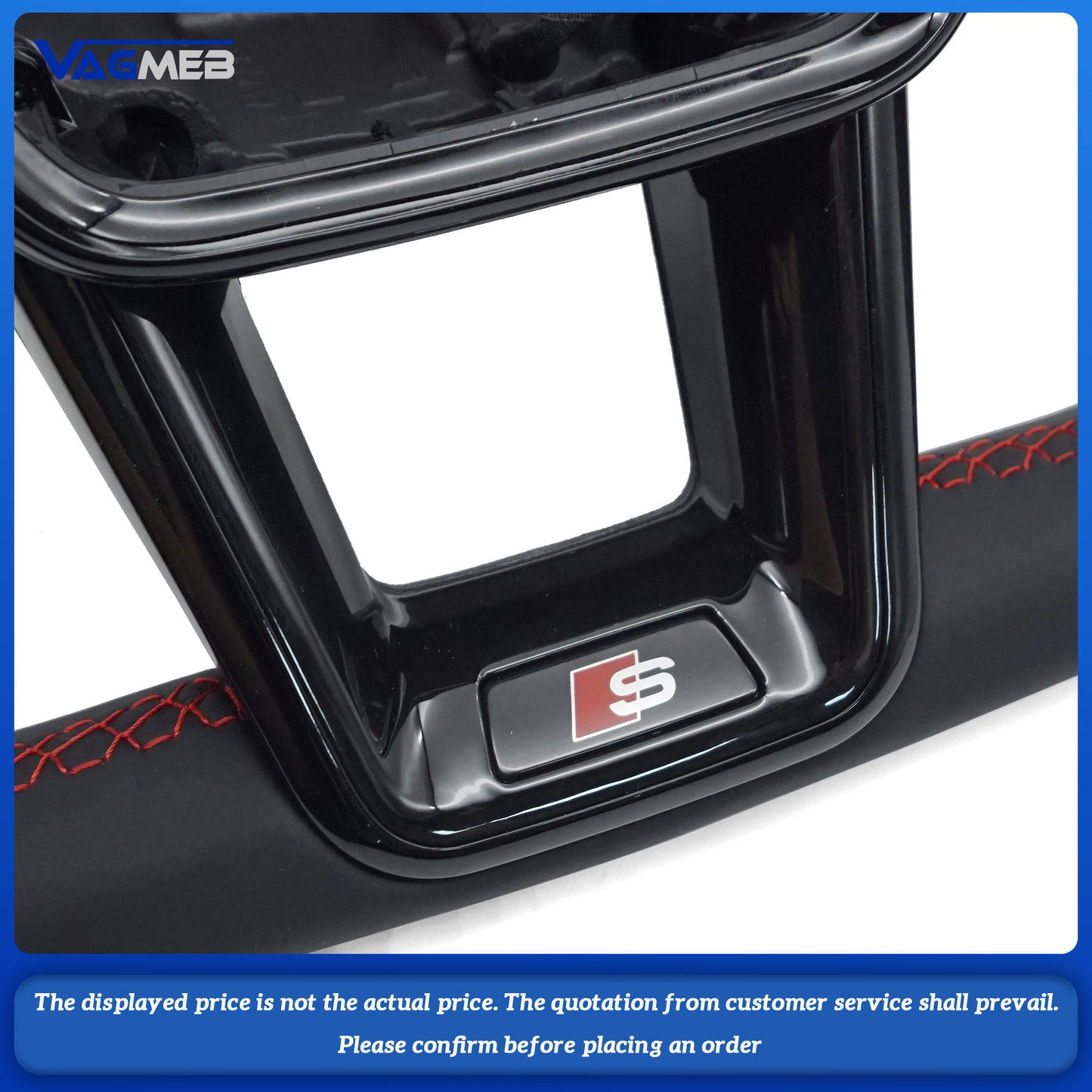 For Audi A6 C8 S RS leather sports flat bottomed  With heating function steering wheel with buttons and paddles