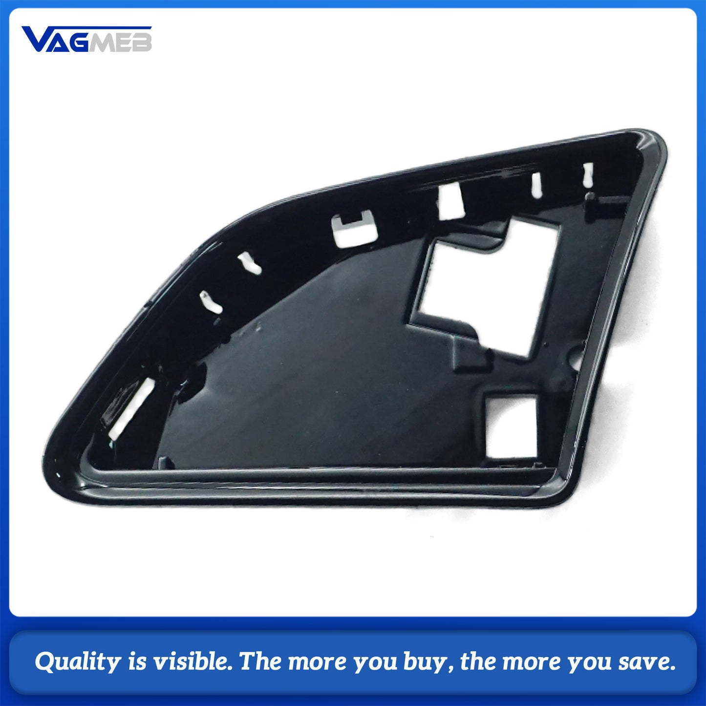 For Audi A4 B8 8K Piano Black Button Base Pair