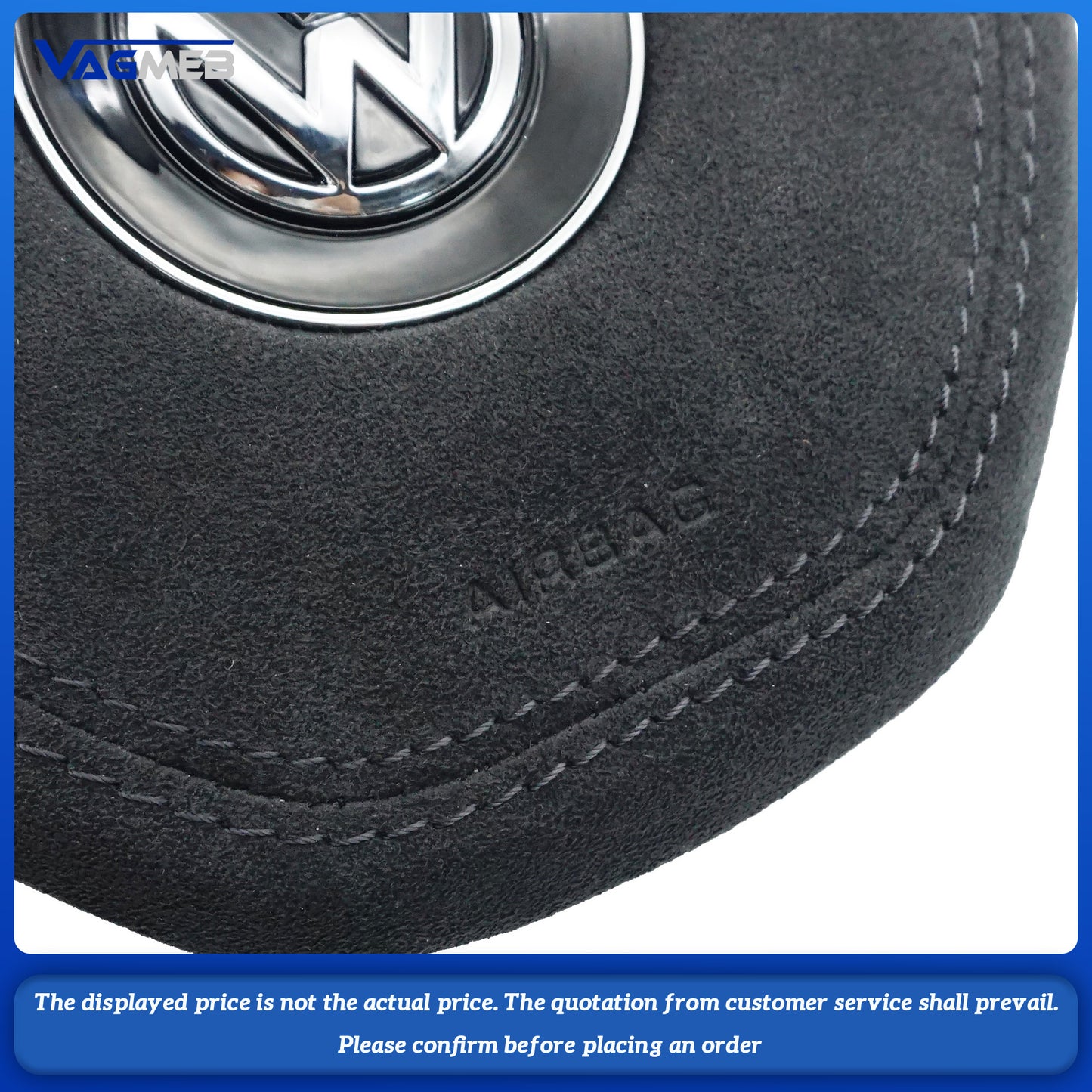 Steering wheel airbag cover multifunction steering wheel For VW Golf MK7 Tawny-striped leather