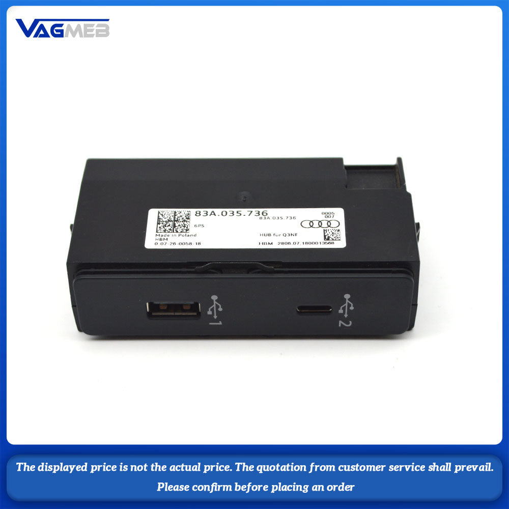 For Audi Q3 RSQ3 FY CarPlay Android auto USB BInterface Dual - Type - C interface 83A 035 736