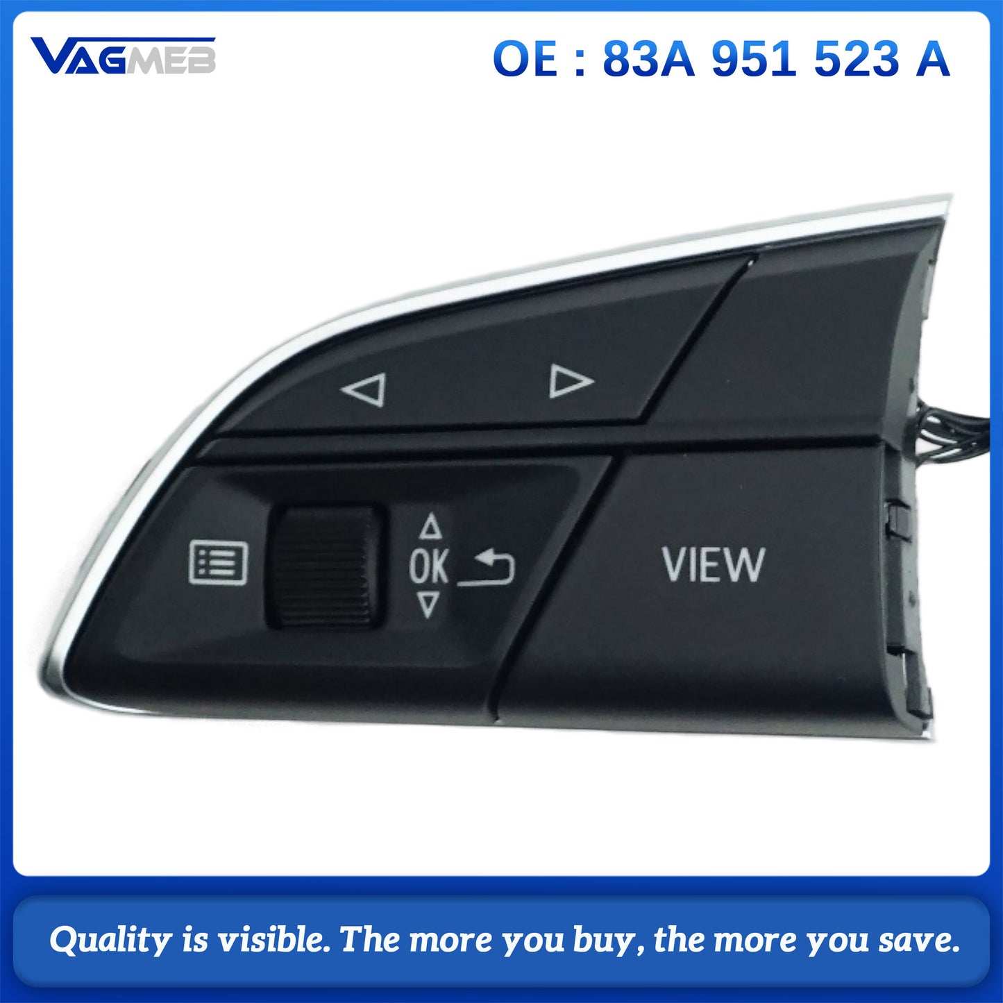 Steering Wheel Buttons, Suitable For Audi Q5L Q5 SQ5 Q7 Q8 Unheated Versions,Car Accessories,83A 951 523 A