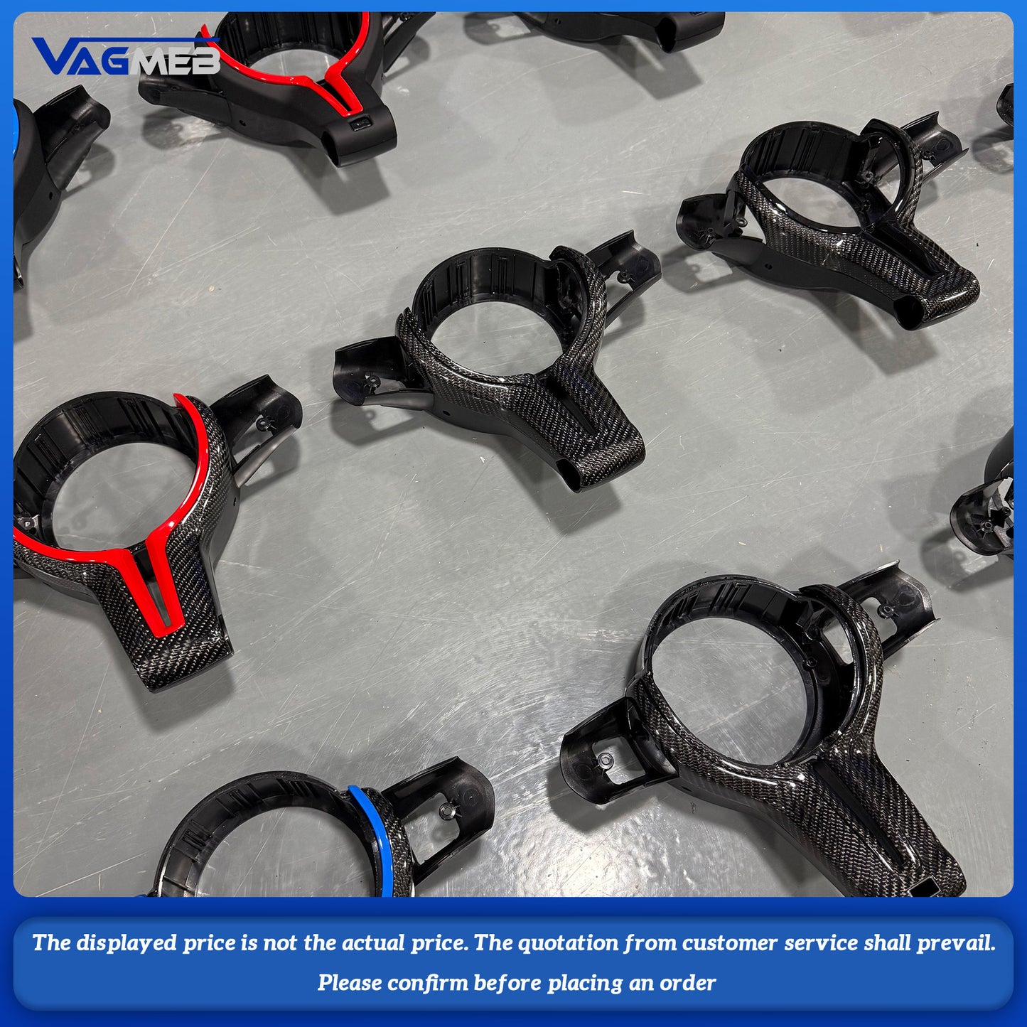 For BMW M Series F80 F82 F10 F06 F12 F13 F15 F16 M-sport F20 F22 F30 F31 F32 F33 F36 For BMW Steering Wheel Trim Carbon Fiber