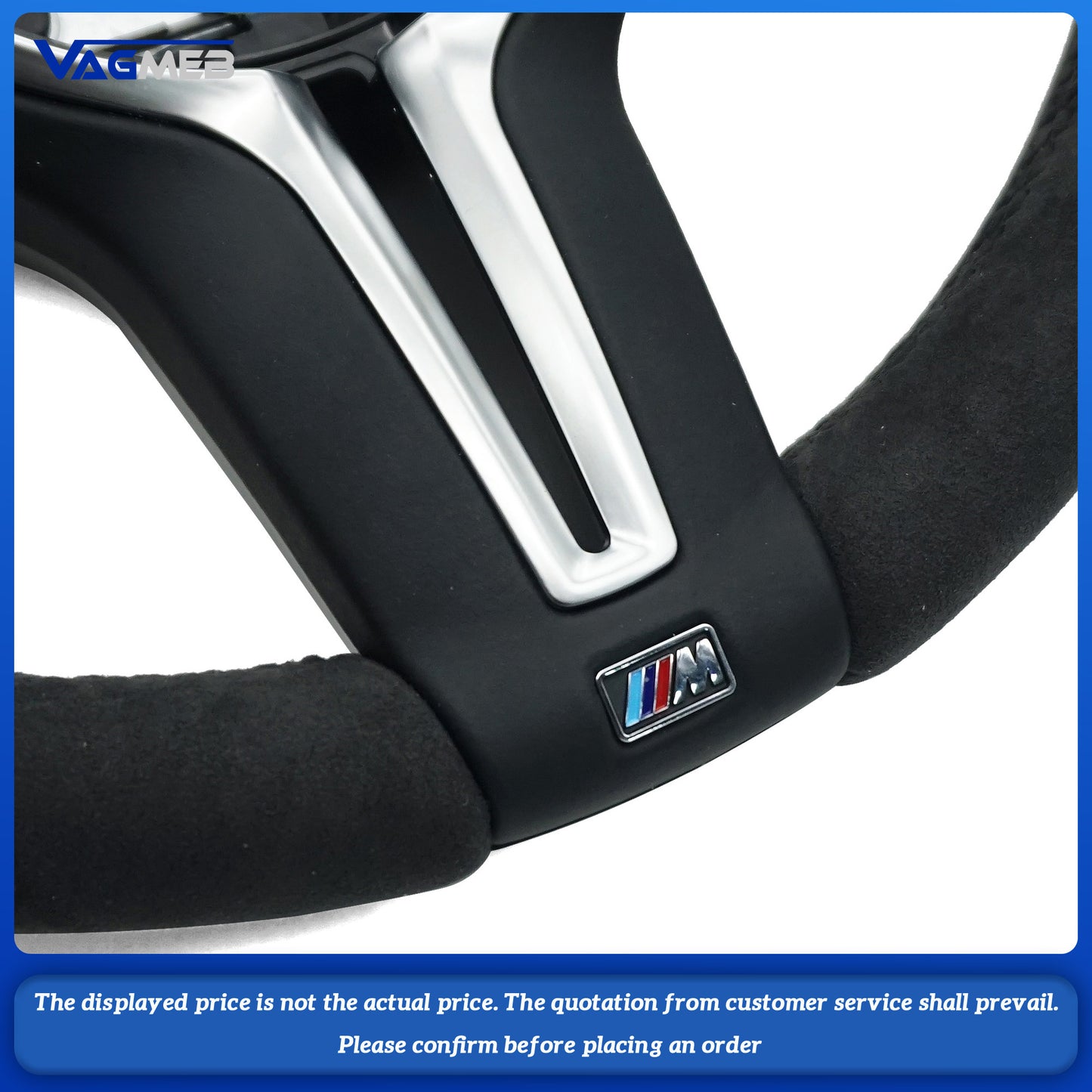 Half Alcantara Leather M Sport Steering Wheel for BMW F01 F06 F10 F11 F20 F21 F22 F30 F31 F32 F34 F36 F80 F82 F87 F90 M3 M5