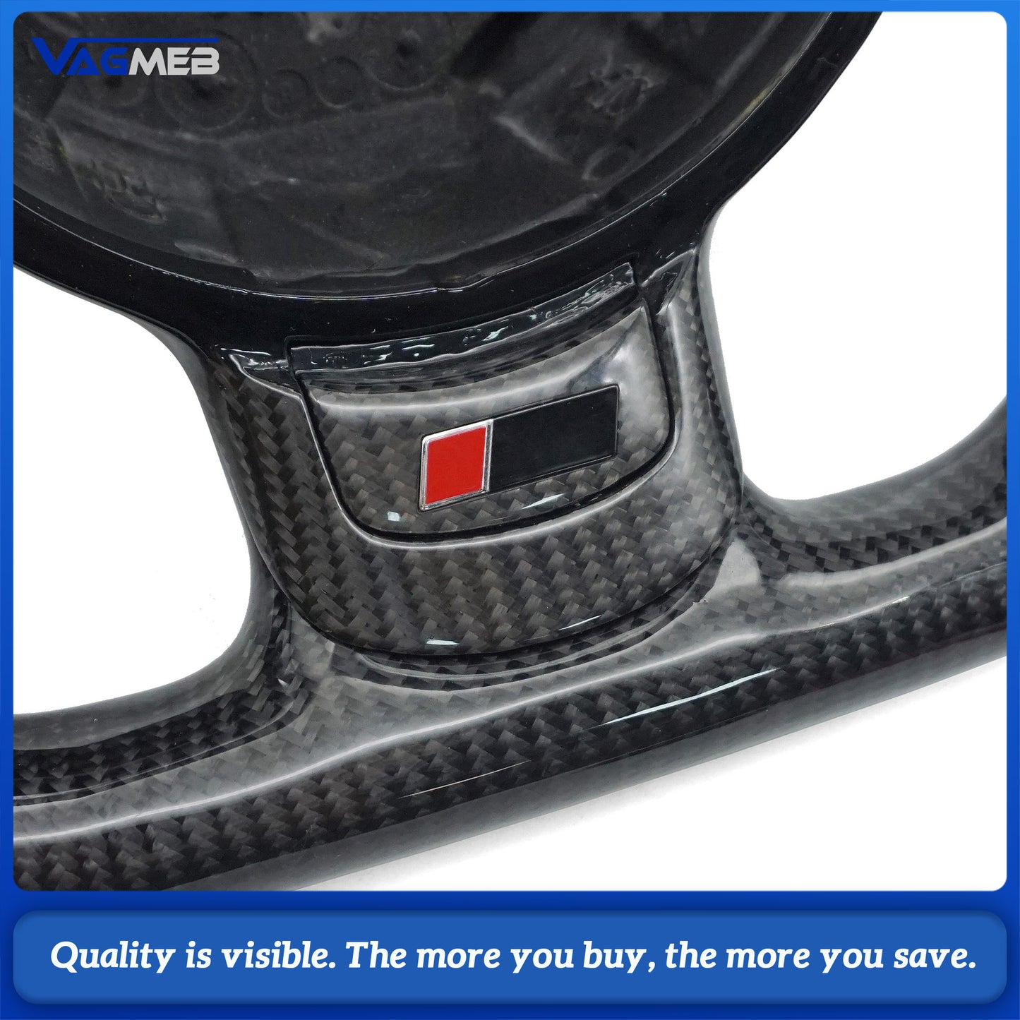 Custom Steering Wheel For Audi R8V10 Perforated Steering Wheel Flat Bottom Steering Wheel Carbon Fiber