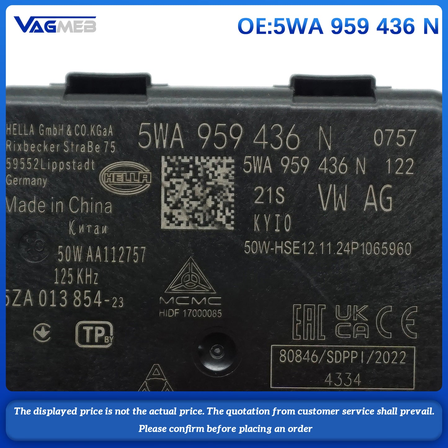 For VW Golf MK8 Comfort Entry Module 436N 5WA 959 436N