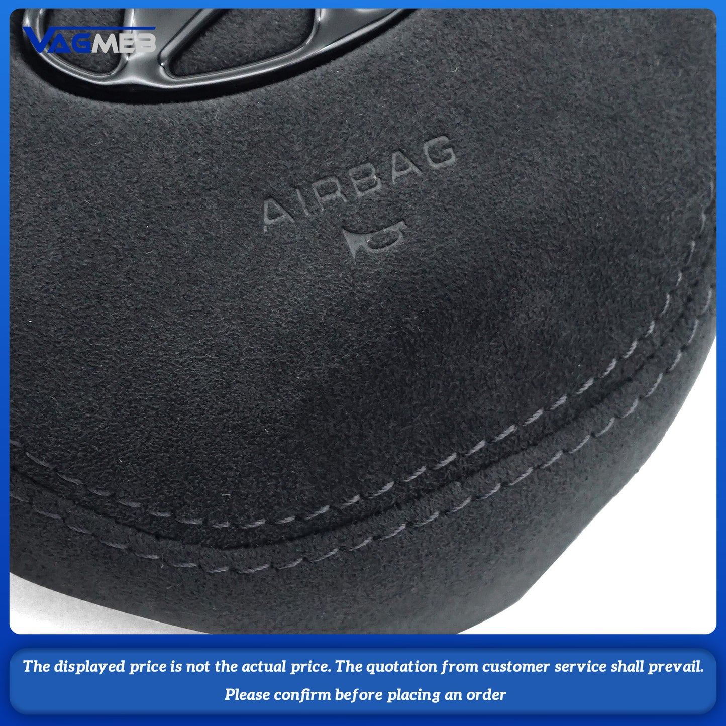 The black line Steering wheel airbag cover multifunction steering wheel For Hyundai i30n