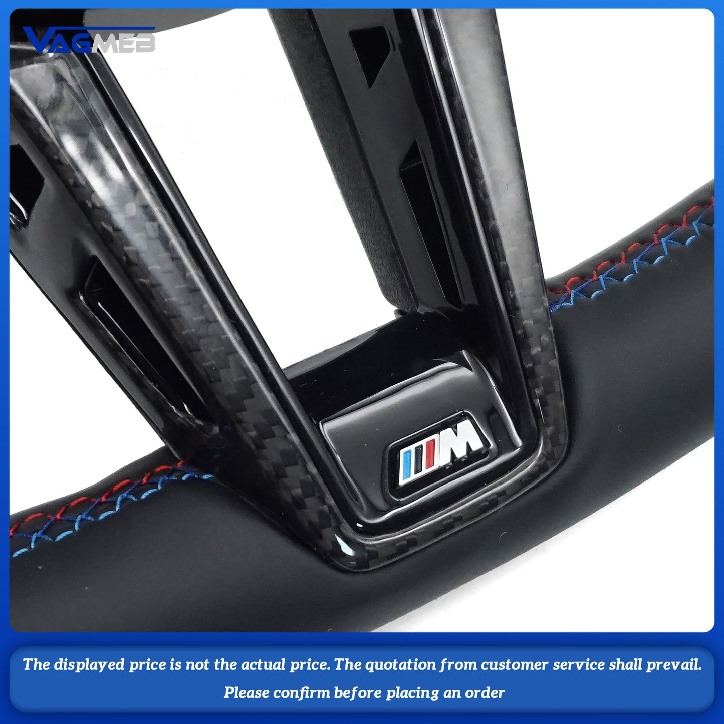 For BMW M4 CS sport steering wheel with vibration M stitching X3 X4 M3 M4 G01 G20 G30 G31 G32 G02 G82 G42 G21 G14 G87 G80