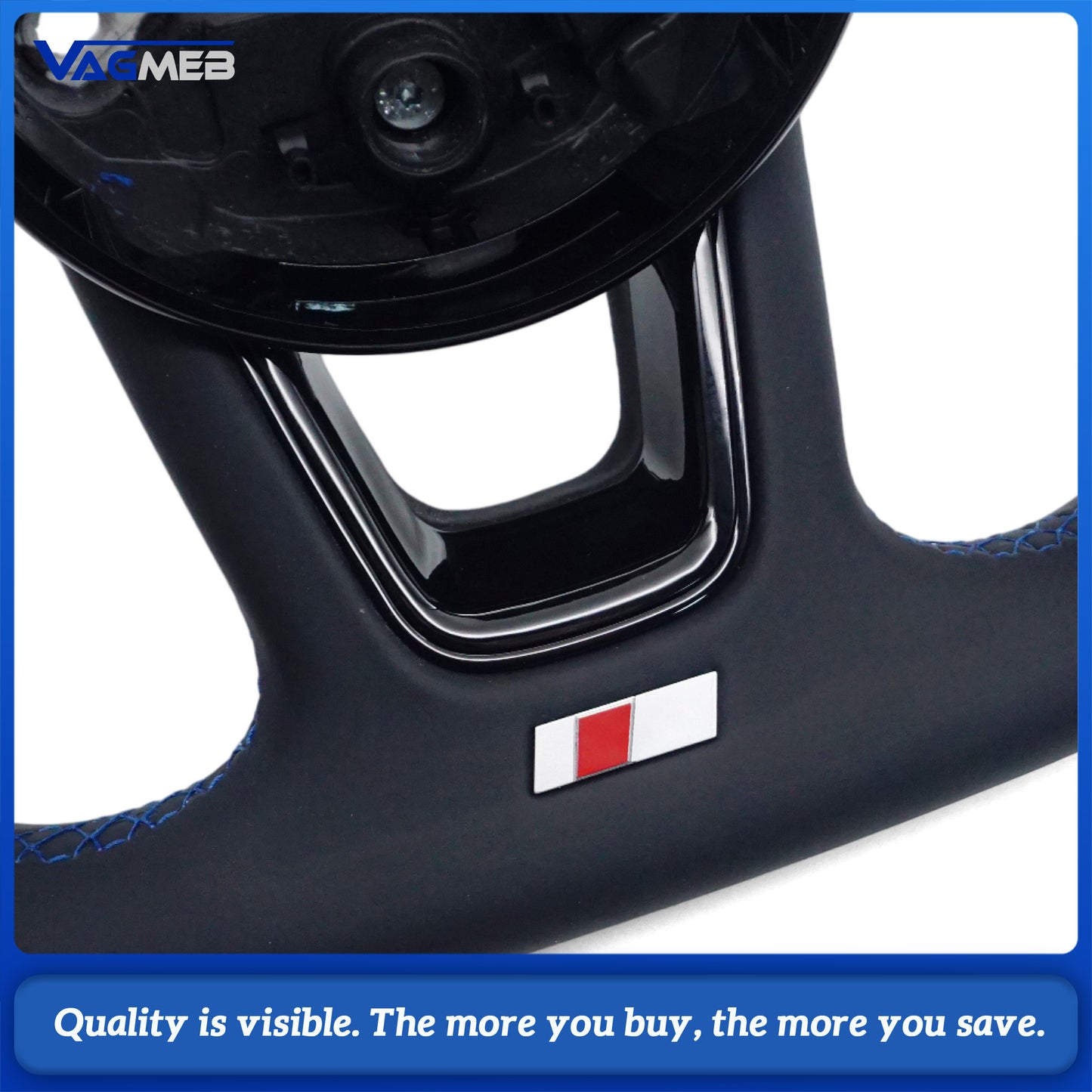 Sports style car steering wheel suitable for A4 S4 B9 A3 S3 8V RS4 RS5 A5 S5 2017-2024 leather steering wheel car accessories