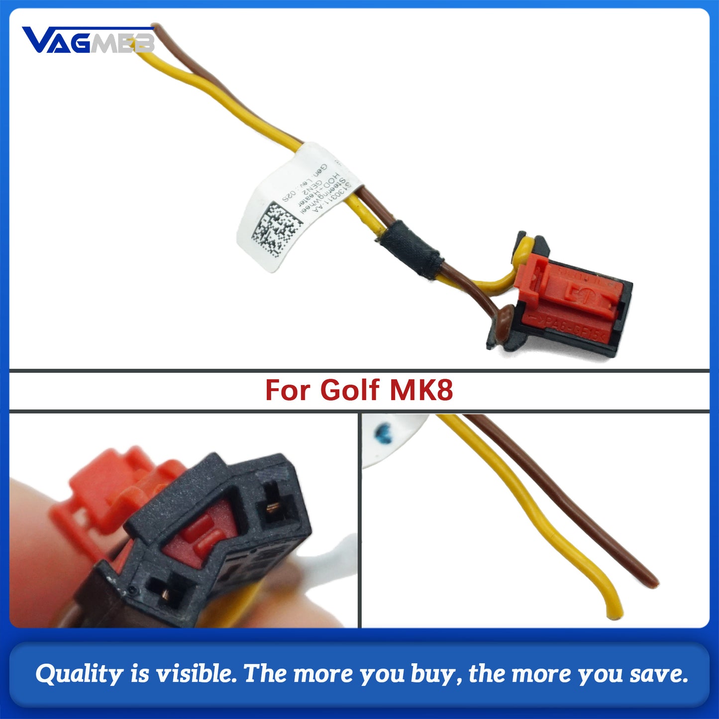 For VW Golf 8 MK8 Steering Wheel Heating & Wire Harness Cable