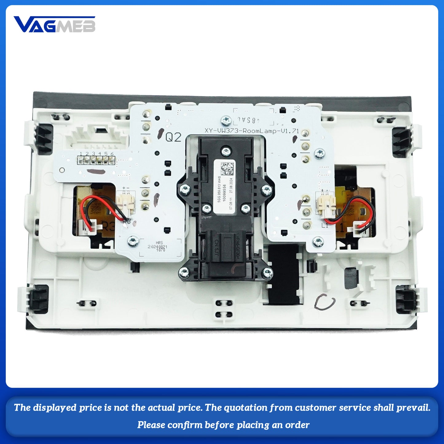 For VW Golf MK7  LED Reading Light Roof Ceiling Dome Lamp