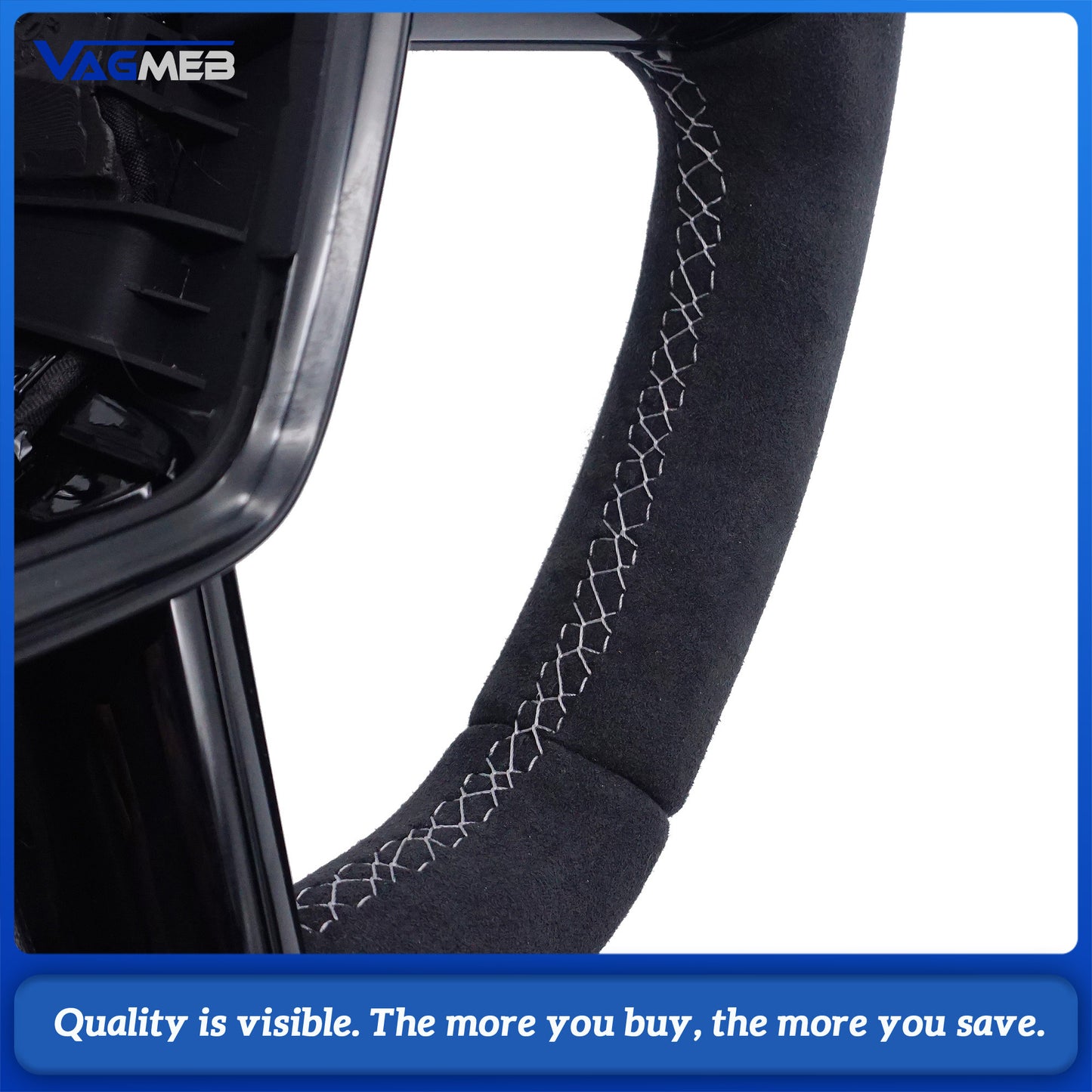 Heated steering wheel For Audi A6 C8 gray stitching multifunctional steering wheel, Car Accessories