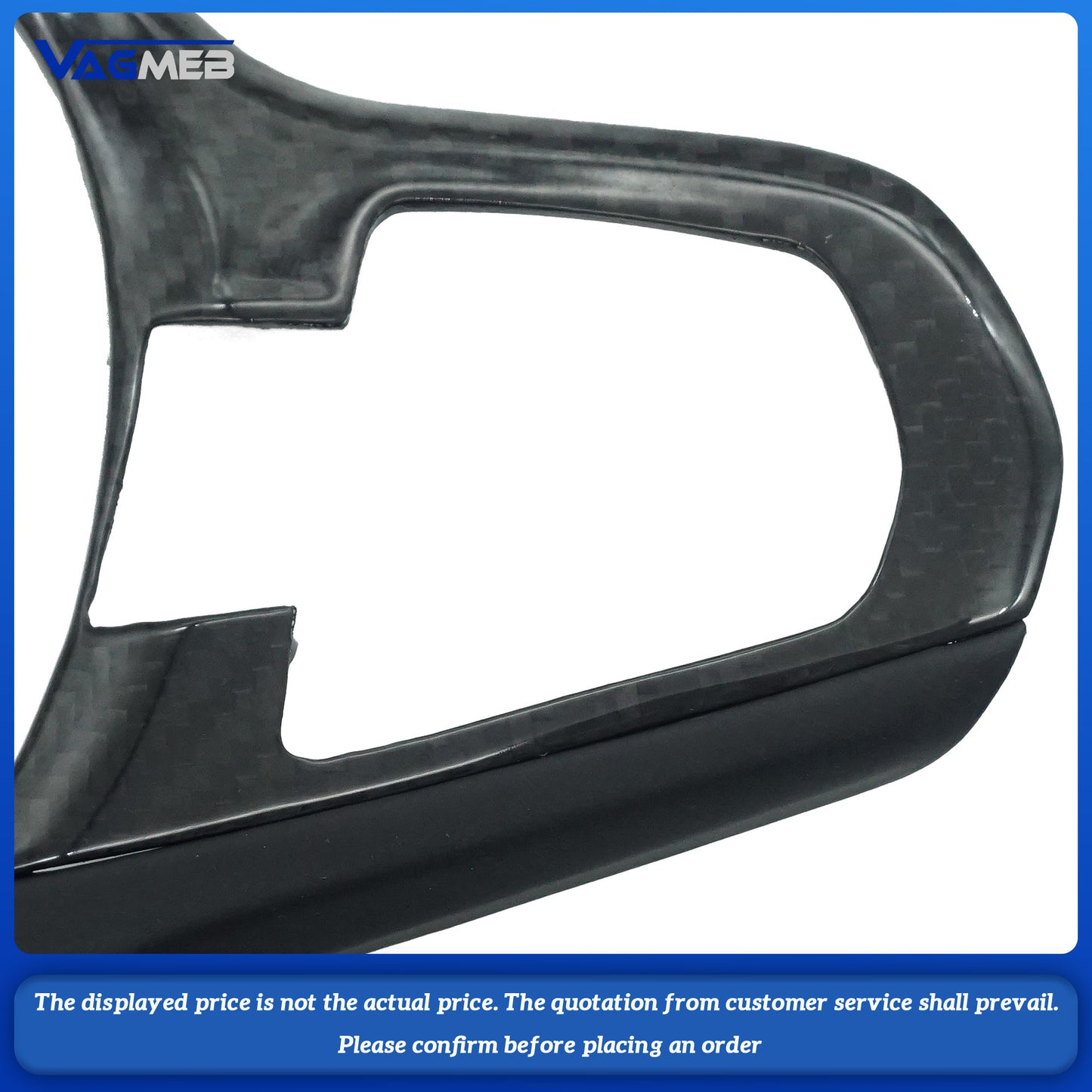 Carbon Fiber Car Steering Wheel Panel Decoration Cover Trim Frame For BMW M5
