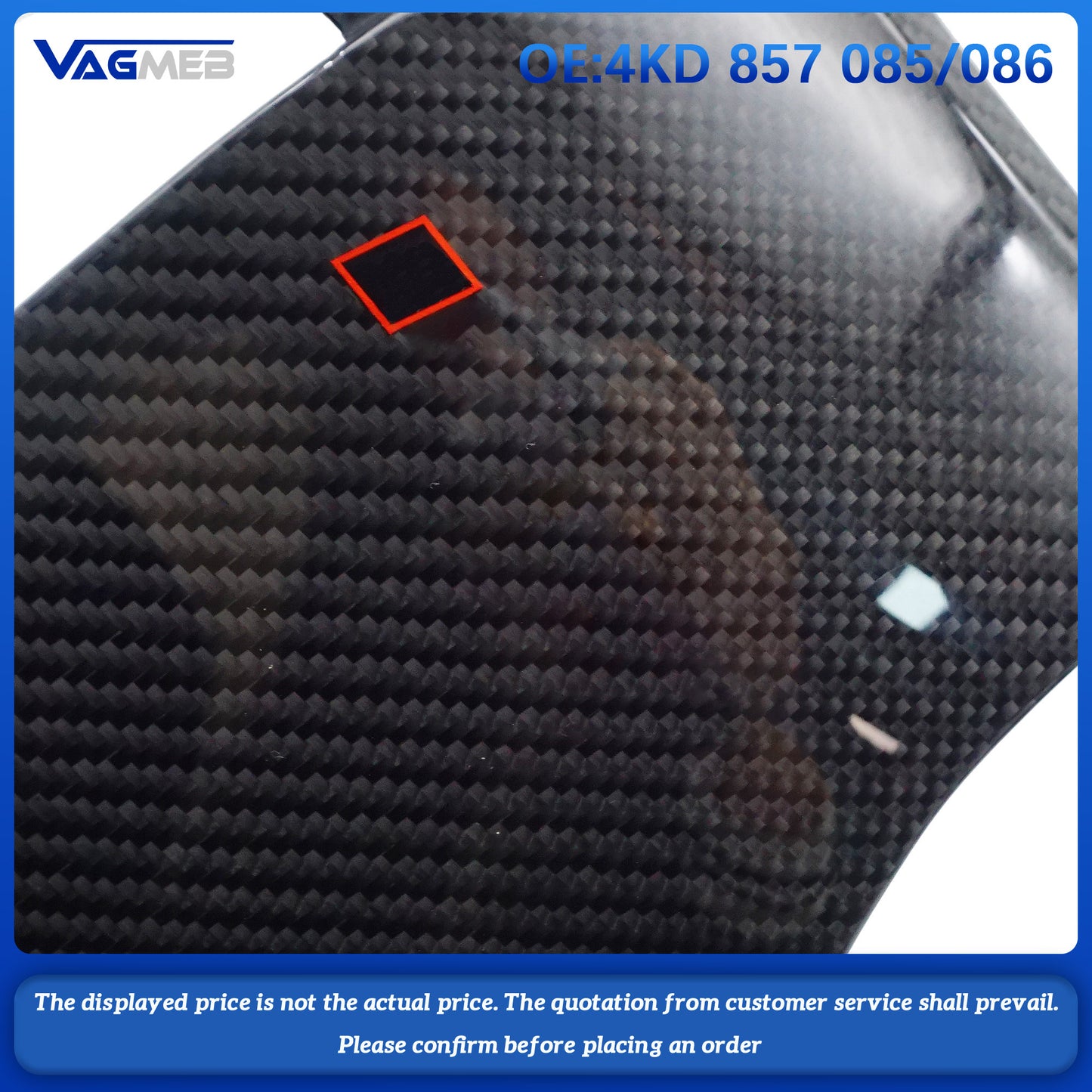 For Audi A6C8 Carbon fiber dashboard cover plate