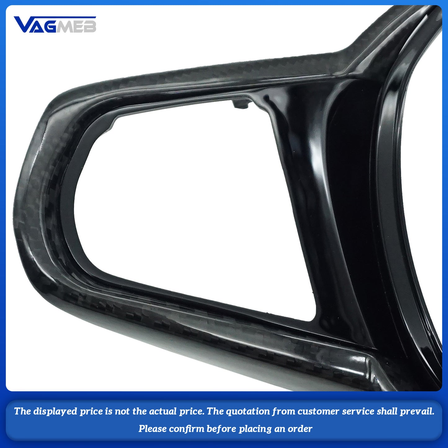 For BMW CS steering wheel matte carbon fiber button frame with M1M2 holes