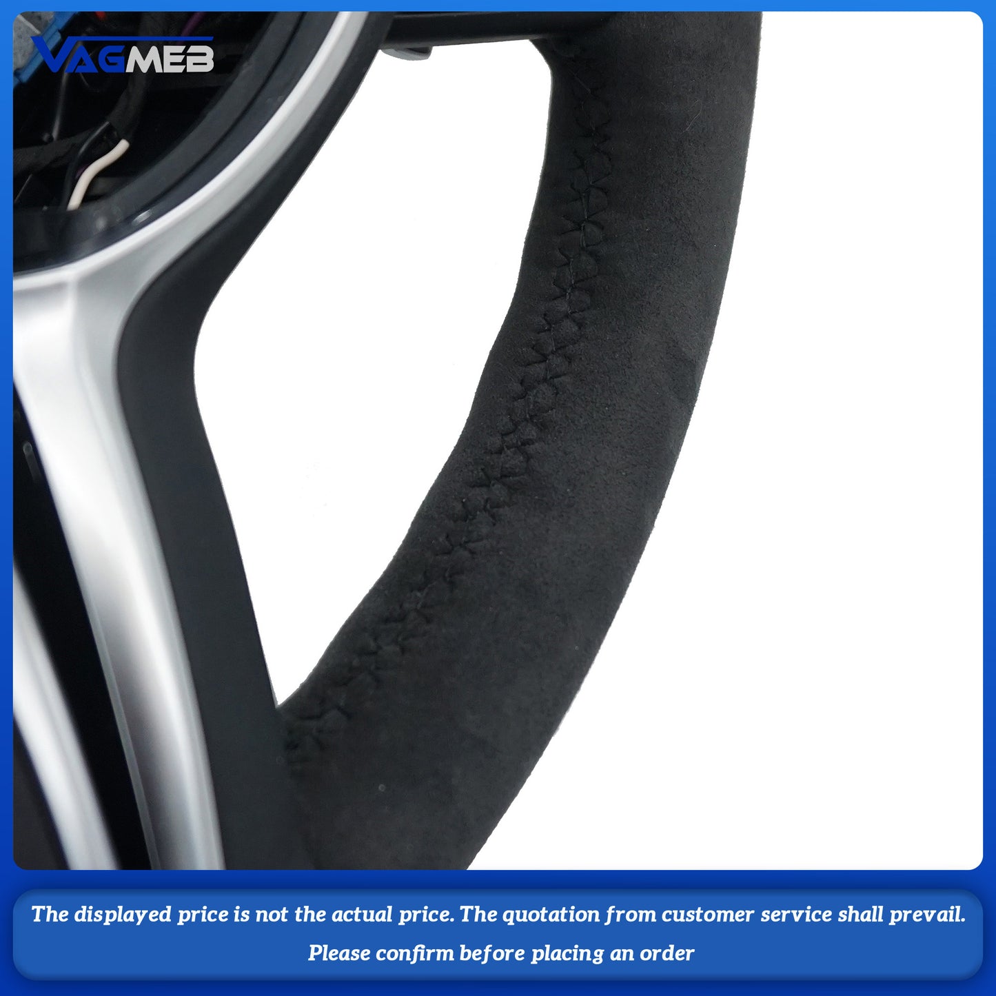 Half Alcantara Leather M Sport Steering Wheel for BMW F01 F06 F10 F11 F20 F21 F22 F30 F31 F32 F34 F36 F80 F82 F87 F90 M3 M5