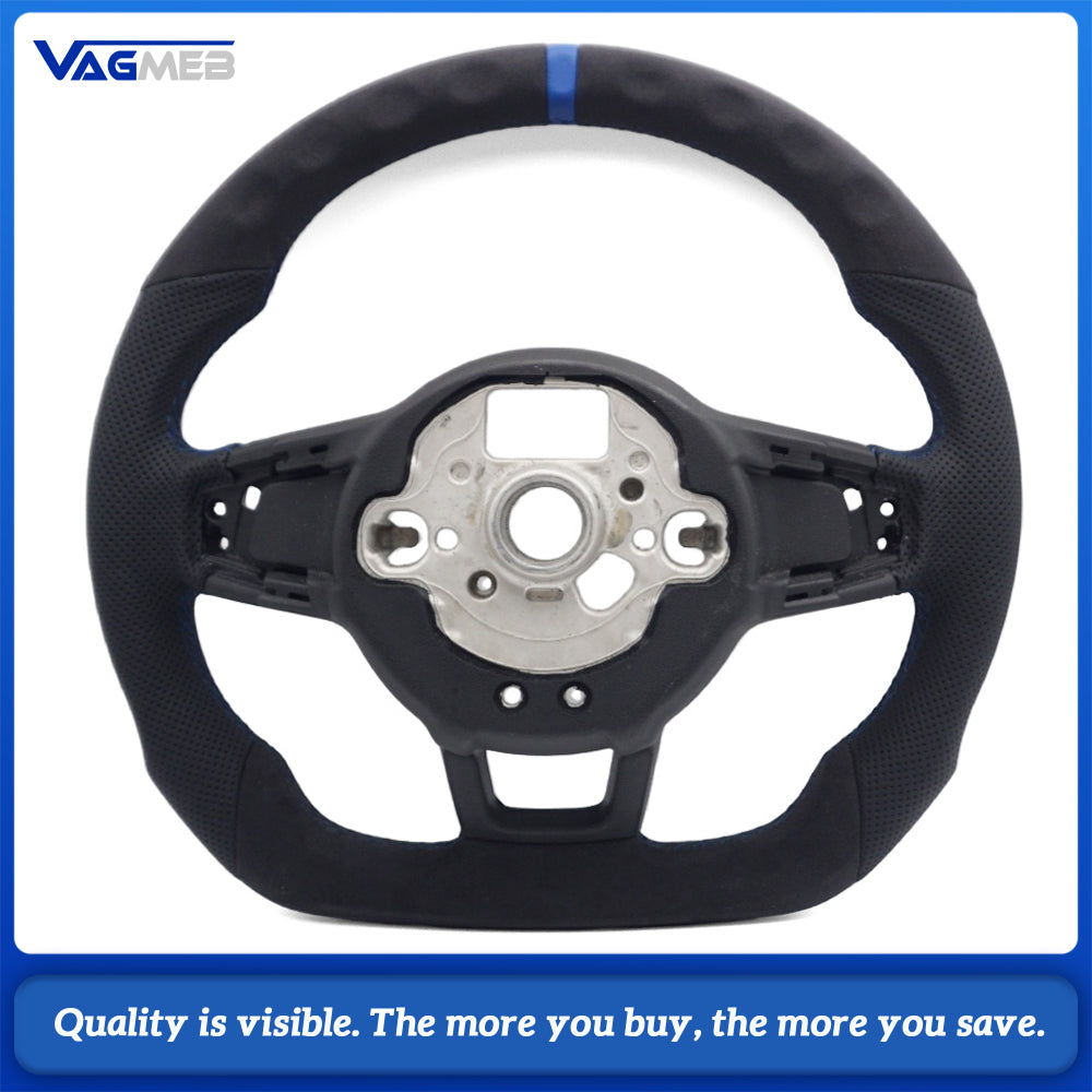 Leather steering wheel suitable for VW Golf MK7 7.5 GTI GTD GTE R Polo GTI Tiguan MK2 Passat B8 Sport steering wheel