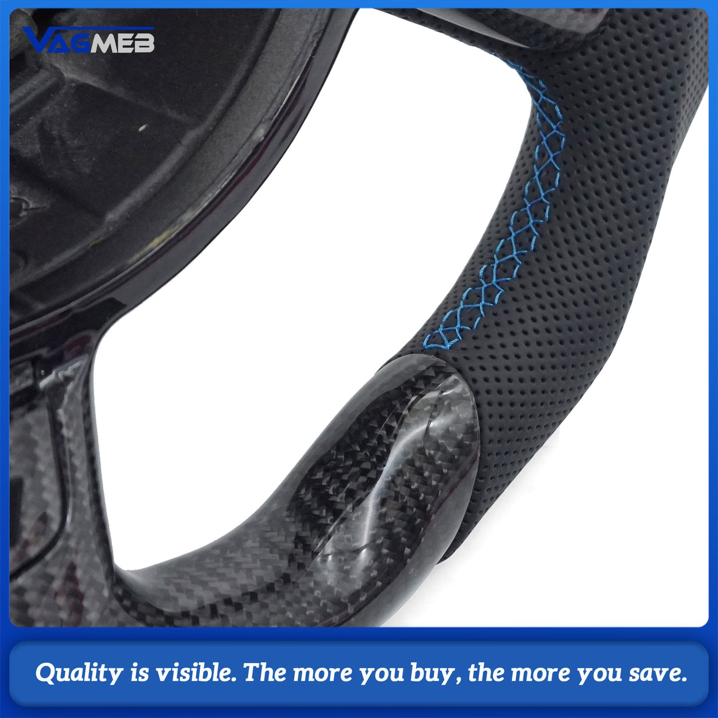 Custom Steering Wheel For Audi R8V10 Perforated Steering Wheel Flat Bottom Steering Wheel Carbon Fiber