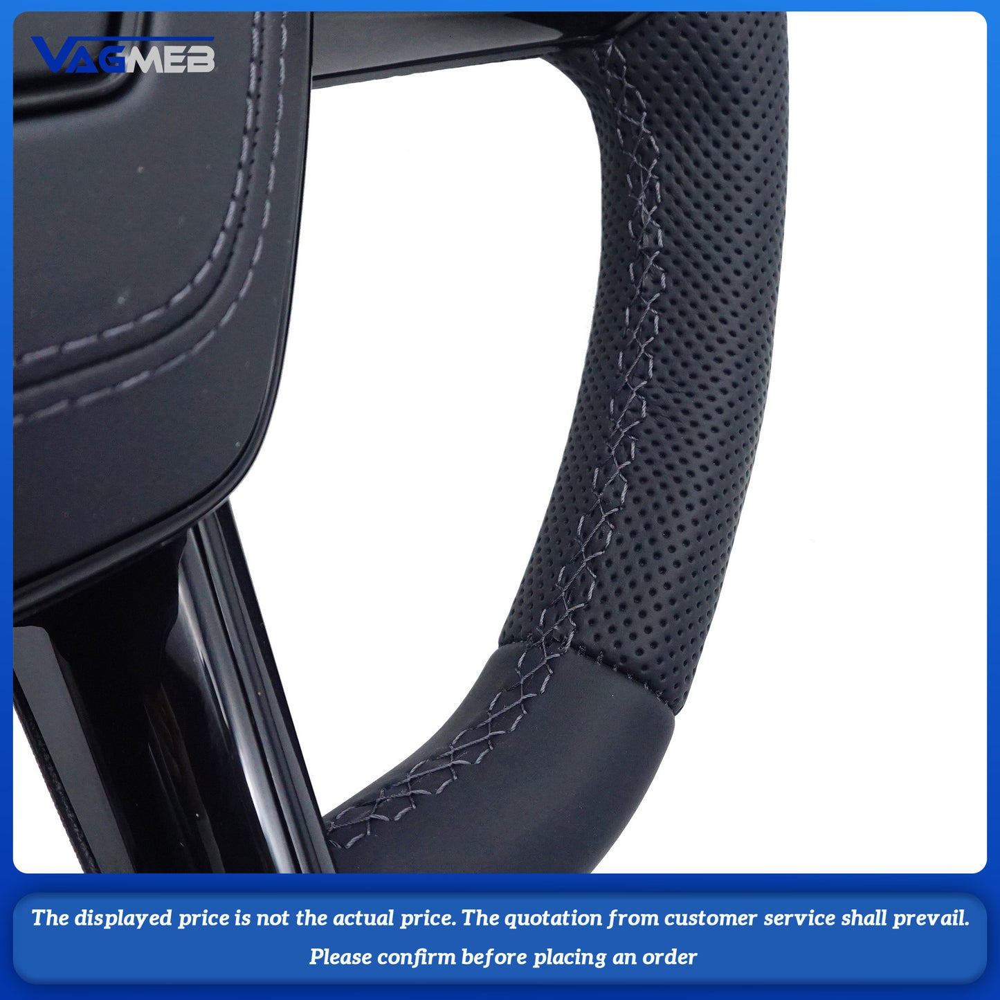 With Heating For Audi A6 A7 A8L Modified C8 Leather Perforated Steering Wheel Sports Steering Wheel Campaign Accessories