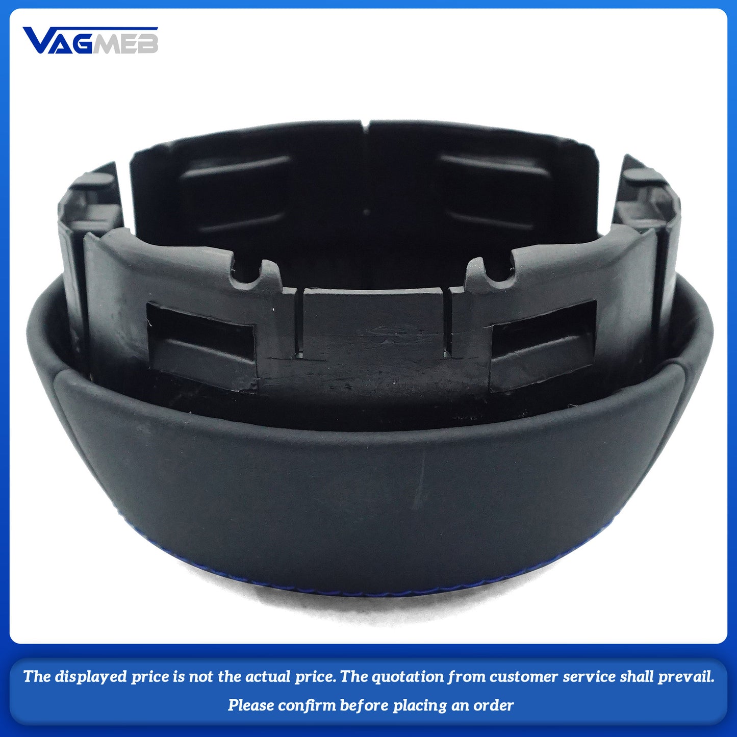 Steering wheel airbag cover multifunction steering wheel For Audi TT Leather blue thread