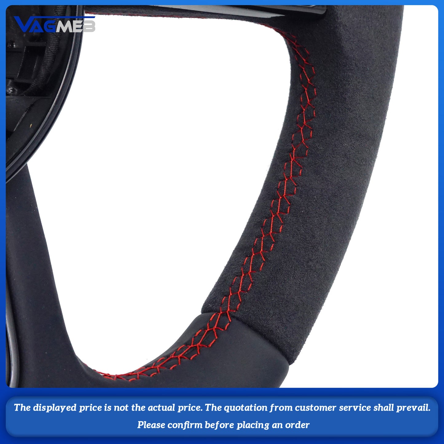 For Audi S RS Sline logo A3 8V A3 8Y custom all alcantara Steering wheel bare plate color can be customized