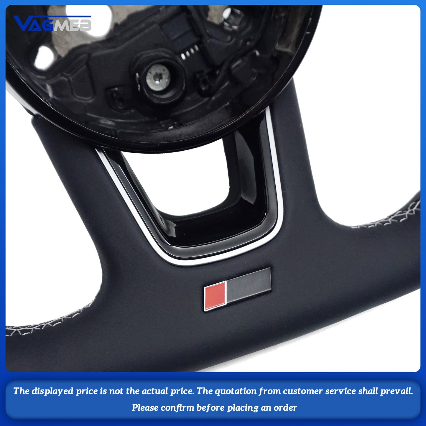 For Audi RS Logo A4B9 Steering Wheel Flat Bottom Steering Wheel Campaign Assembly Accessories