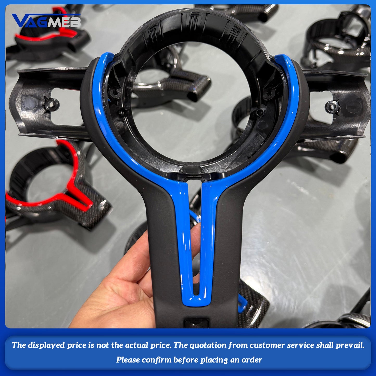 For BMW M Series F80 F82 F10 F06 F12 F13 F15 F16 M-sport F20 F22 F30 F31 F32 F33 F36 For BMW Steering Wheel Trim Carbon Fiber