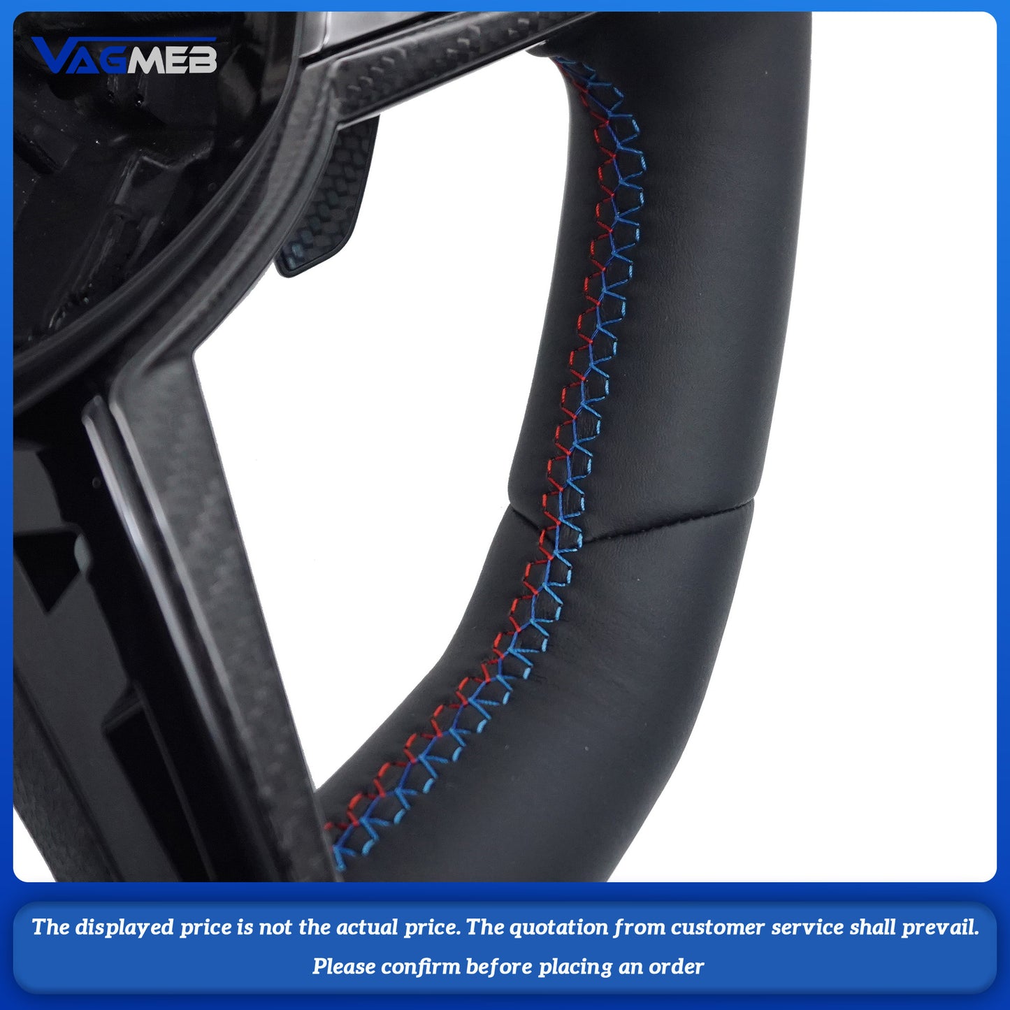 For BMW M4 CS sport steering wheel with vibration M stitching X3 X4 M3 M4 G01 G20 G30 G31 G32 G02 G82 G42 G21 G14 G87 G80
