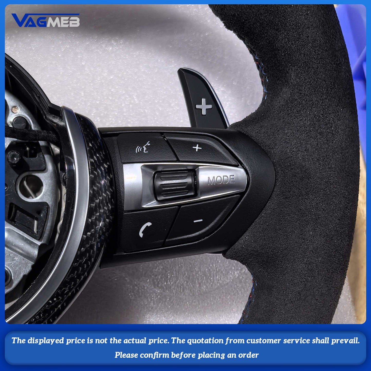 Alcantara leather multifunction steering wheel for BMW F30 F32 F10 F20 F07 F01 F90 E90 M3 M5 M logo sport steering wheel