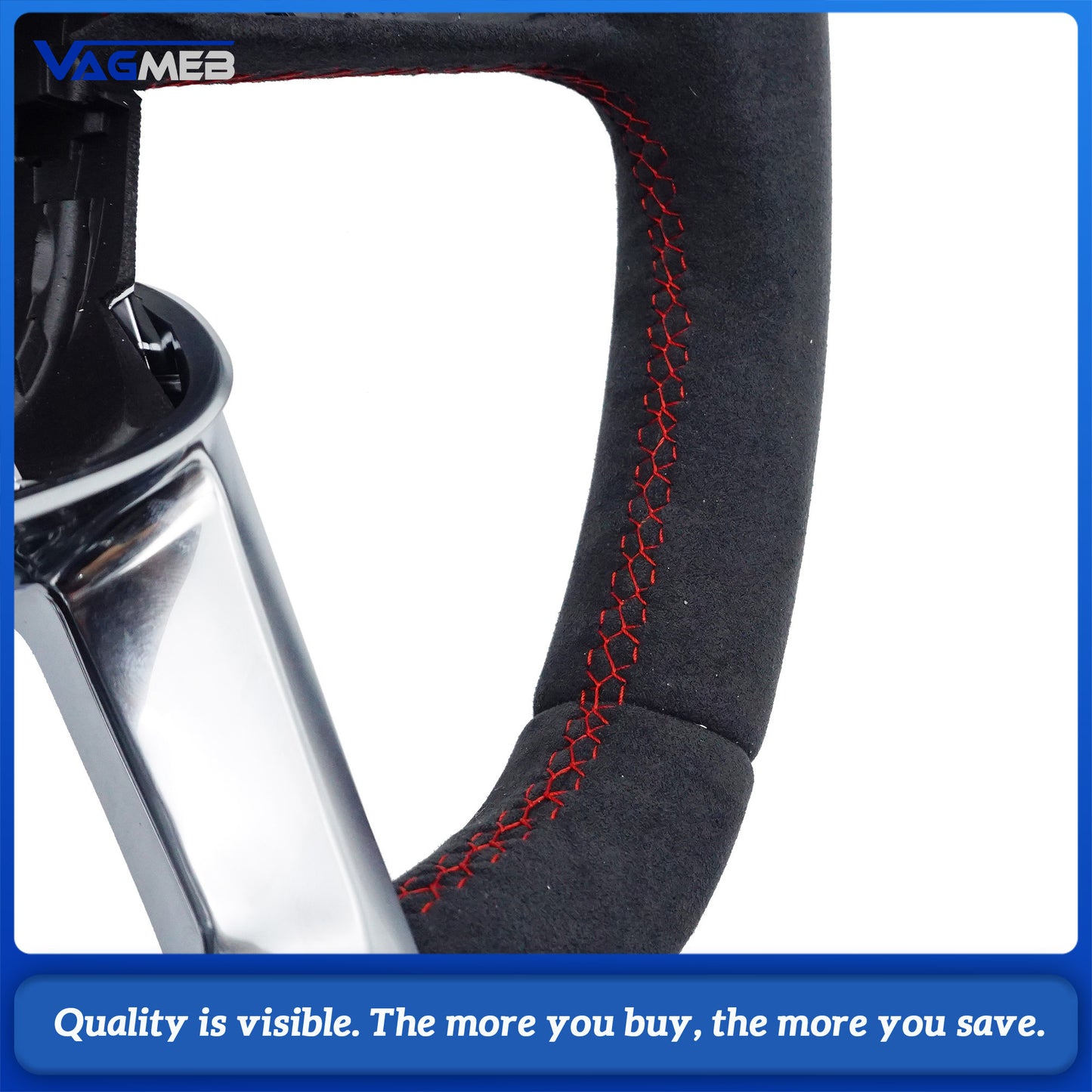 Alcantara leather flat bottomed sports steering wheel with heating For Audi Q5 FY Q7 4M Q8, Car Accessories