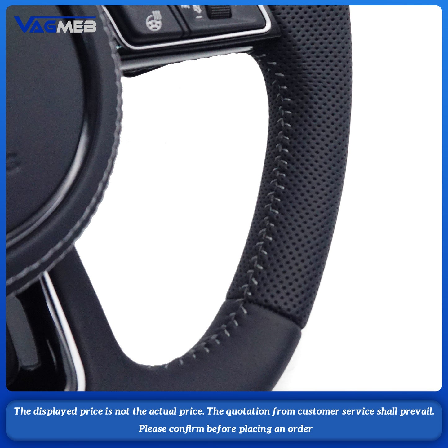 For Audi A1,A3, A4, A5, A6, A7, A8, Q3 and Q5,Q7, Q8, S6 and S7, S8 and R8, TT leather,  With heating function steering wheel