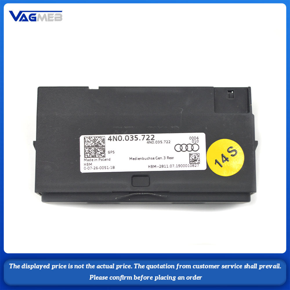For Audi A6 C8 Connector External Audio Source USB Type A 4N0035722 4N0 035 722