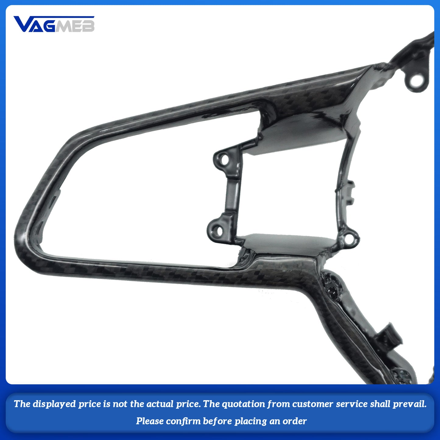 Carbon fiber button frame For Audi TT steering wheel