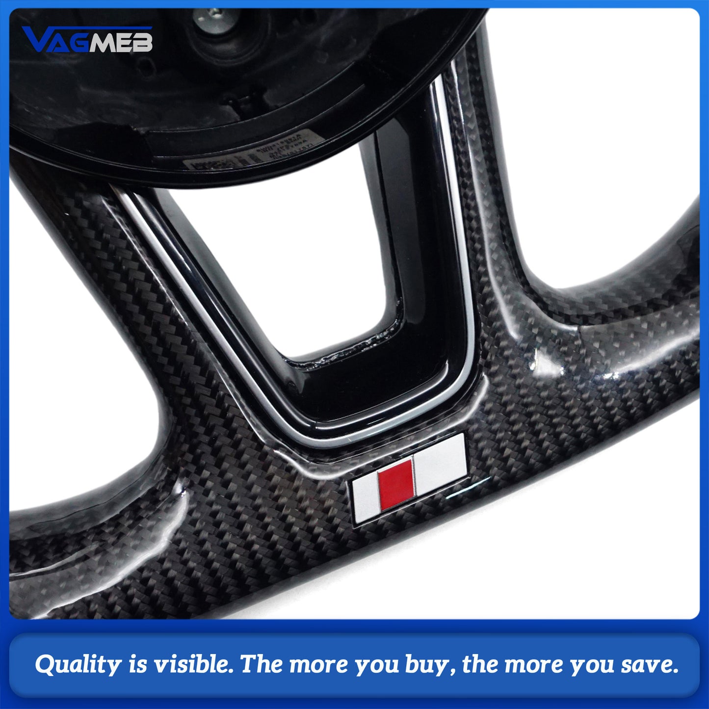 Real carbon fiber car steering wheel suitable for Audi A4B9 With heating function steering wheel