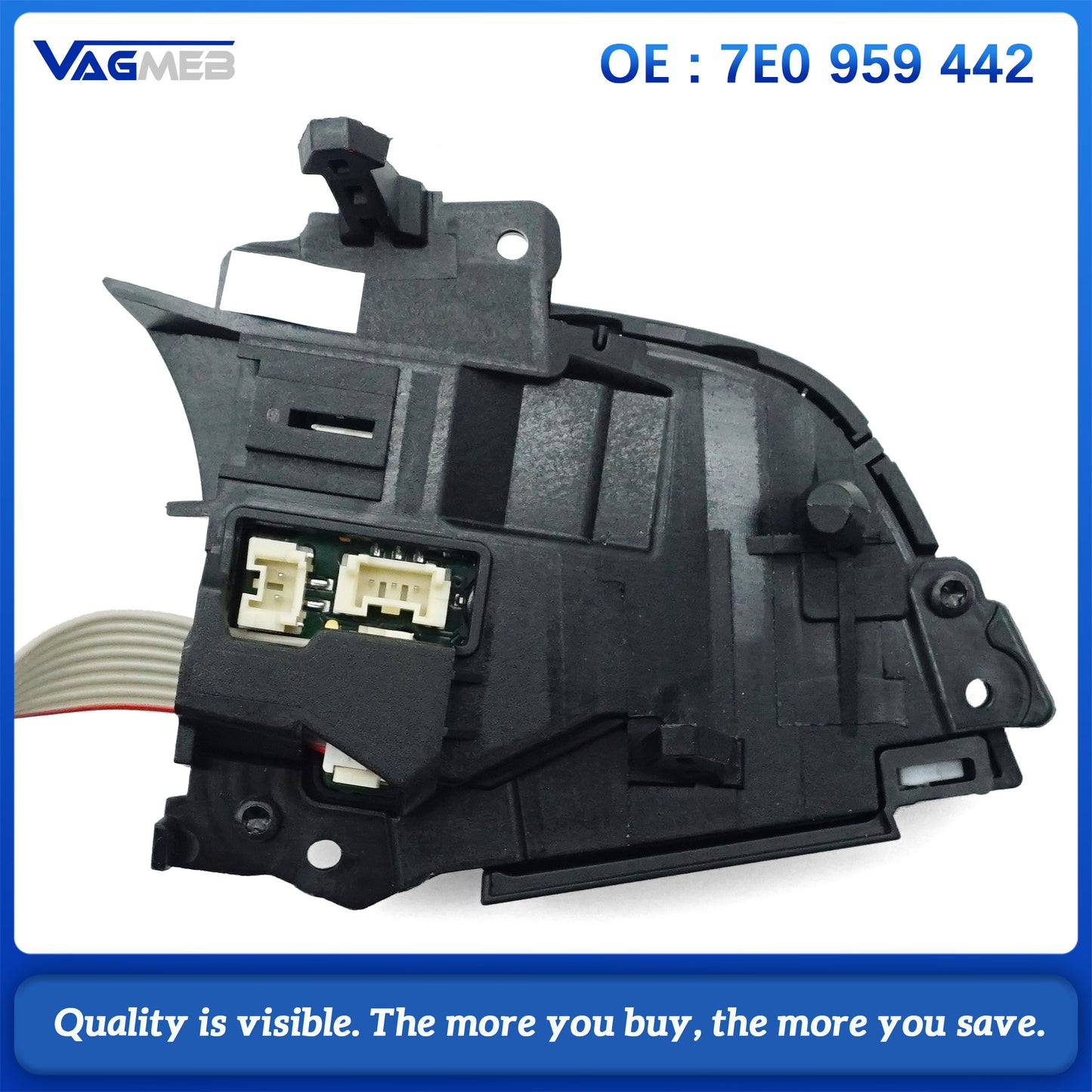 7E0 959 442 Steering Wheel Key Button For VW Multivan Multifunctional Key Button Control Switch Assembly