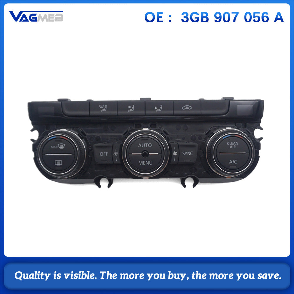 For VW Passat B8 Hybrid Touch AC Control Panel No Heated Seat Button Special 3GB 907 056 A